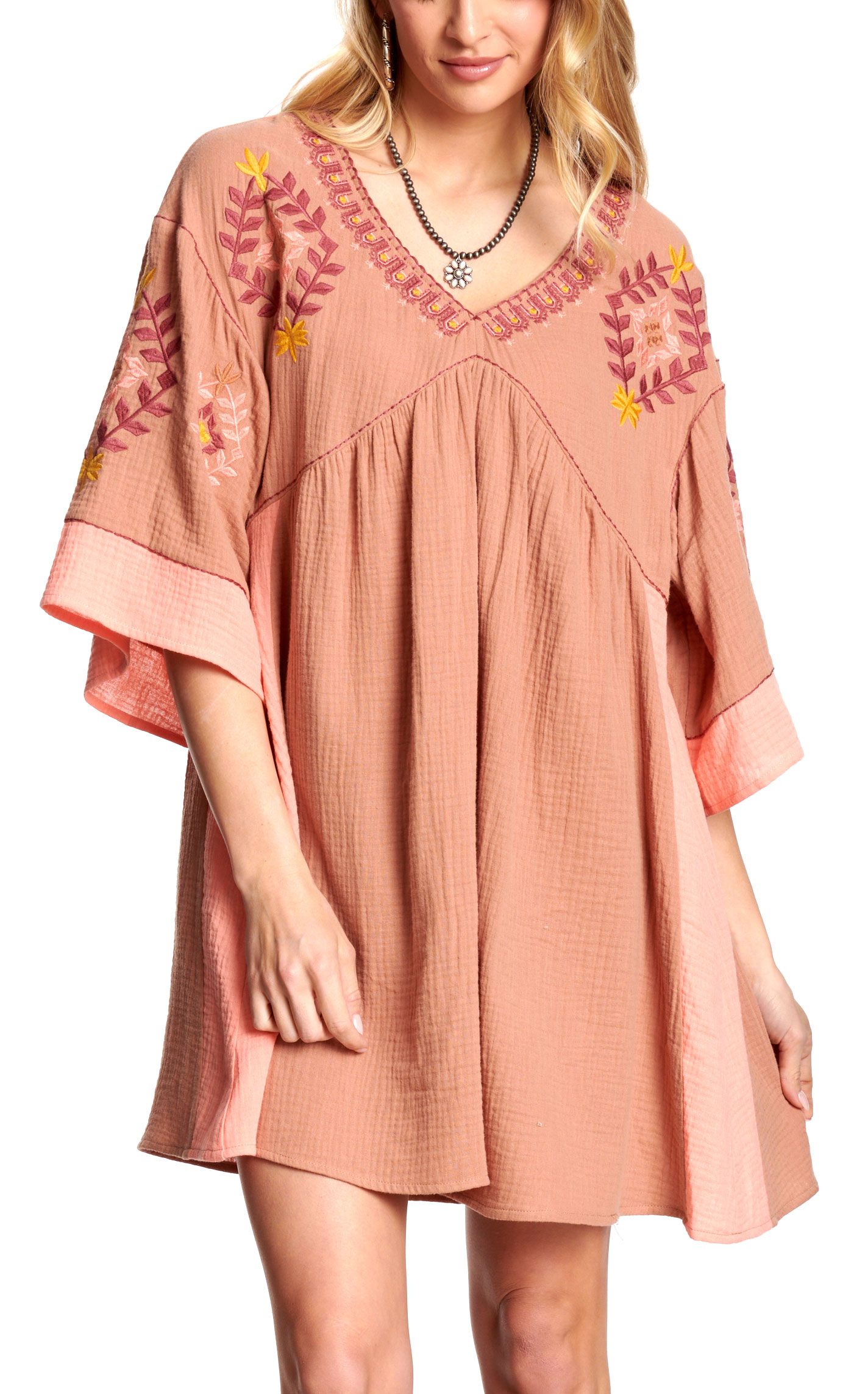Rockin' C Women's Cinnamon Embroidered Dress - Image 1