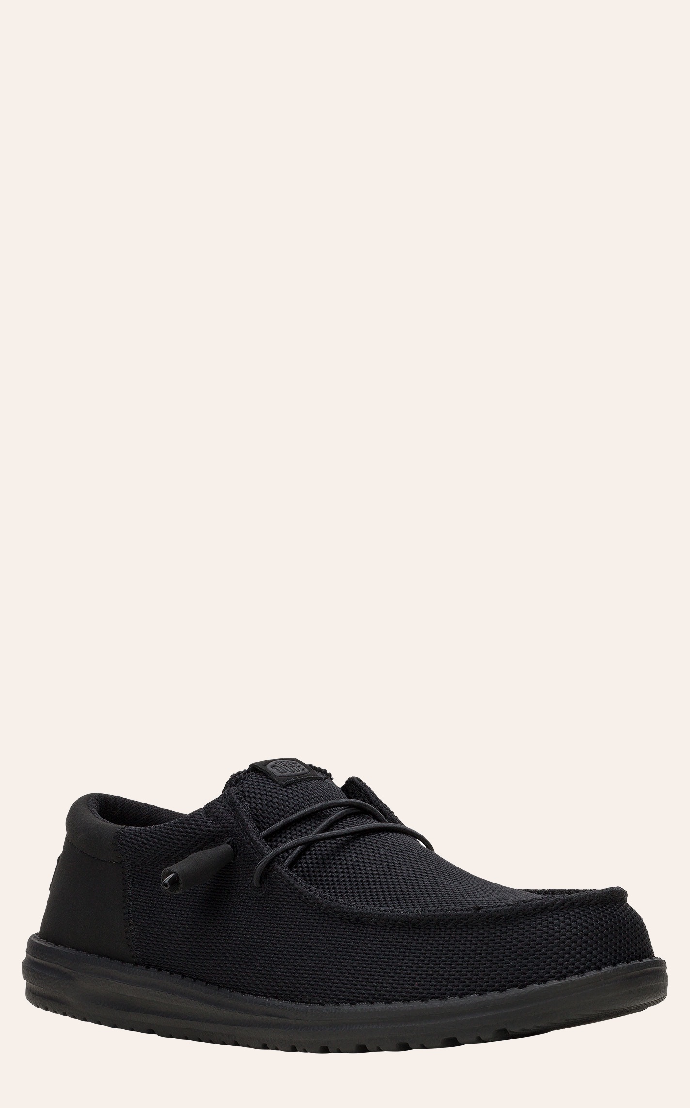 Hey Dude Men's Black Wally Funk Monochrome Lace Moccasin Shoe - Image 1