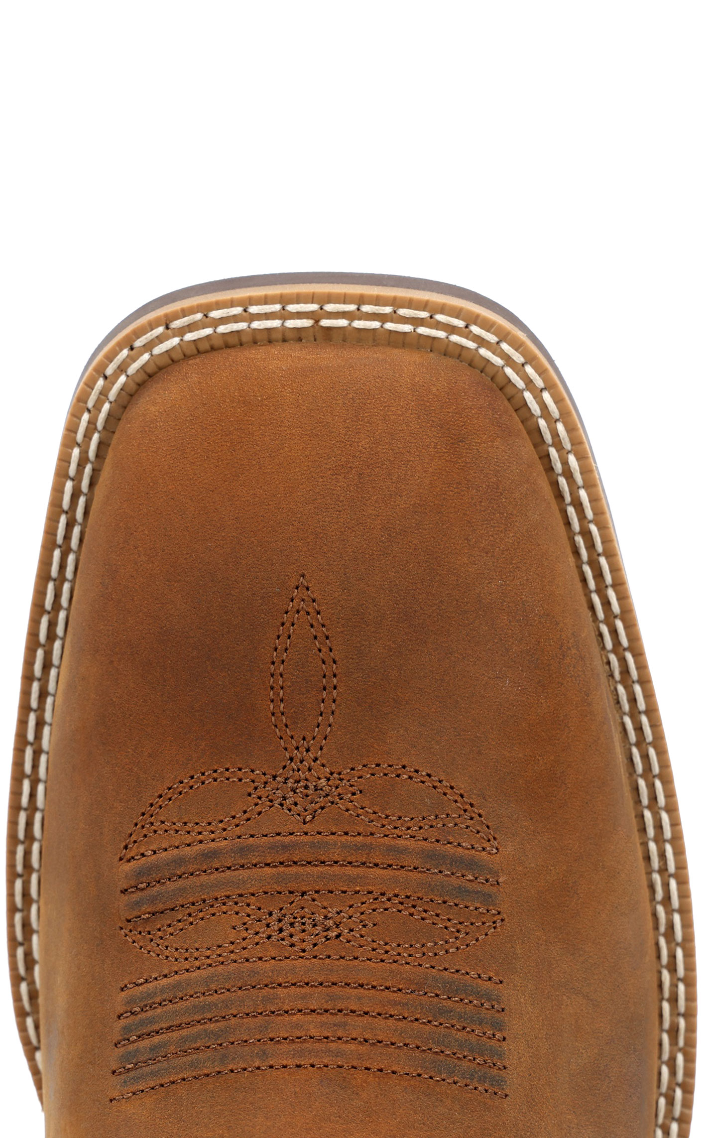 Durango Men's Shyloh Saddie Brown Wide Square Toe Cowboy Boots - Image 1