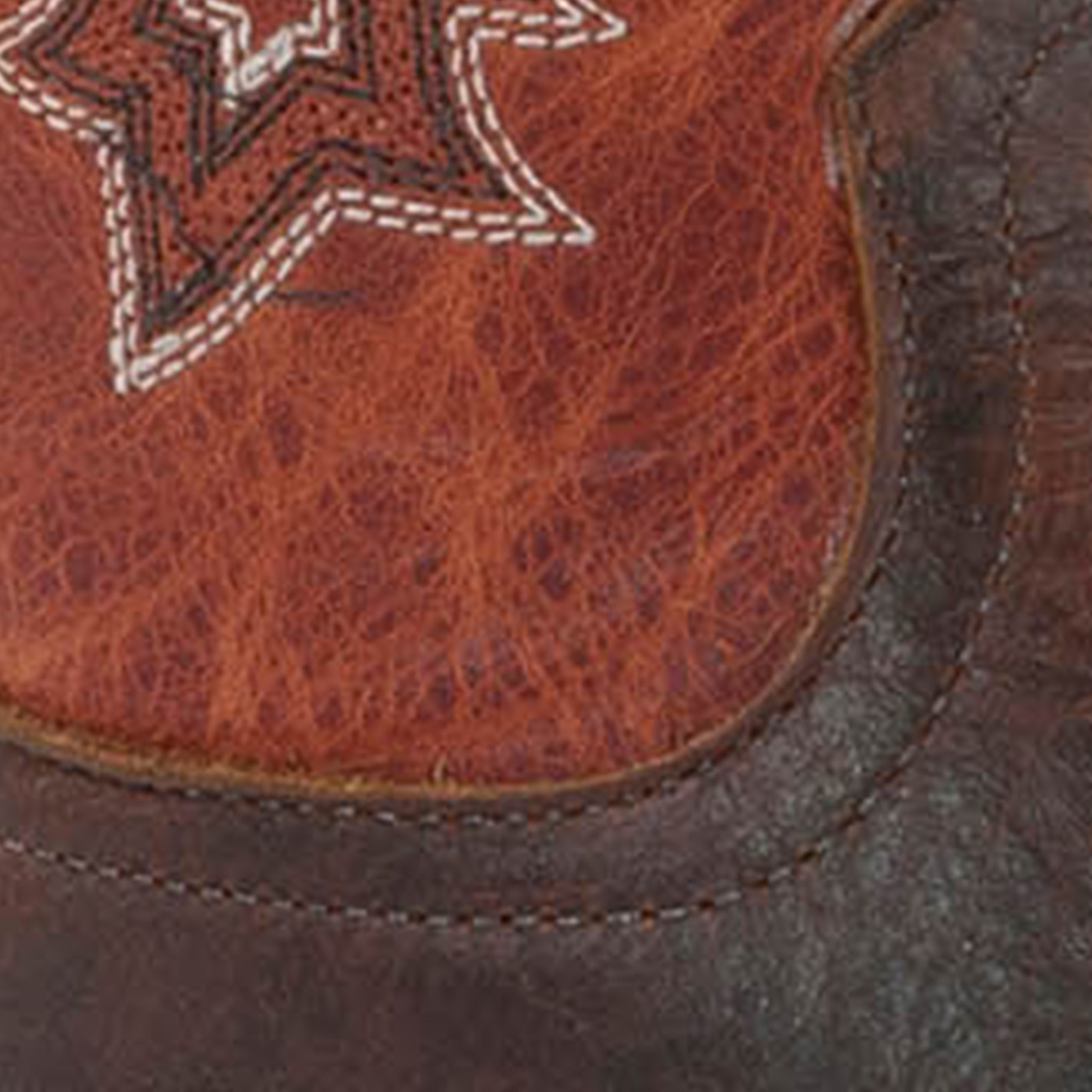 Anderson Bean Men's Brown Bison & Rust Square Toe Cowboy Boot - Image 1