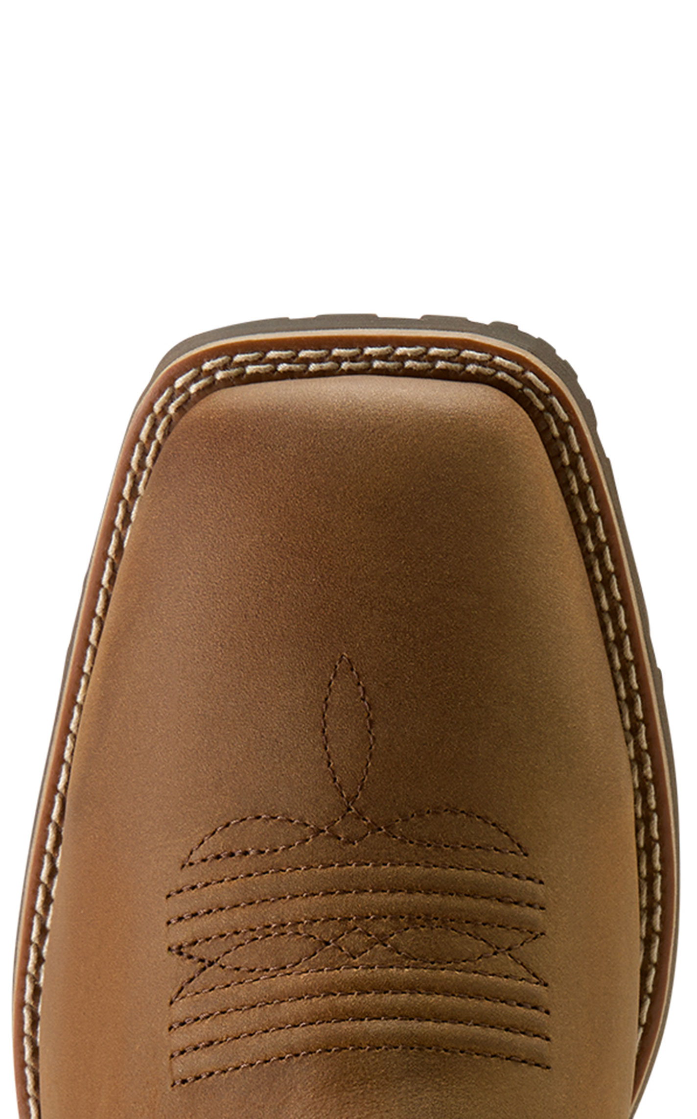 Ariat Men's Distressed Brown Hybrid Ranchway Wide Square Toe Boots - Image 1