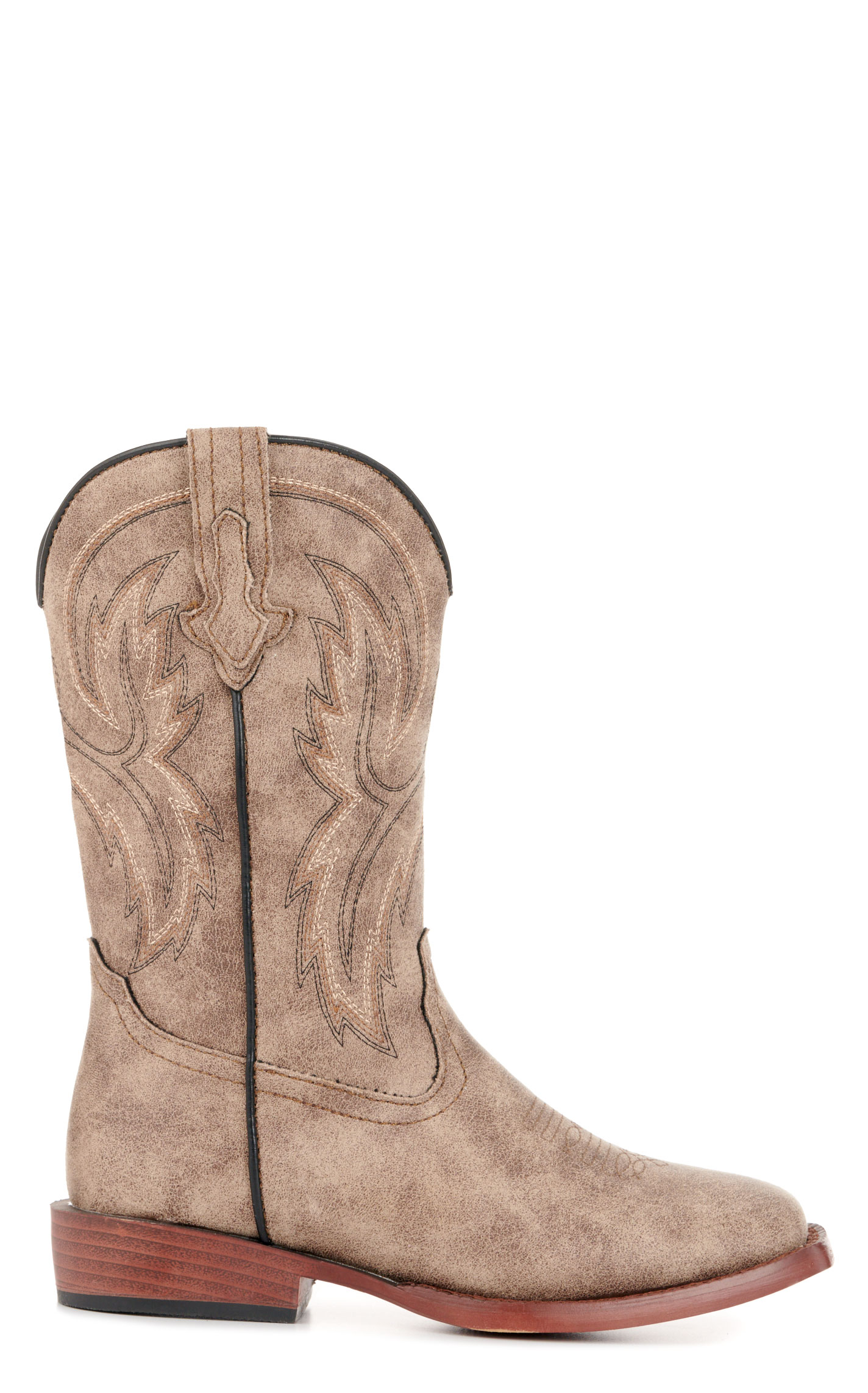 Roper Big Kids’ Brown Eastwood Faux Leather Square Toe Cowboy Boots - Image 1