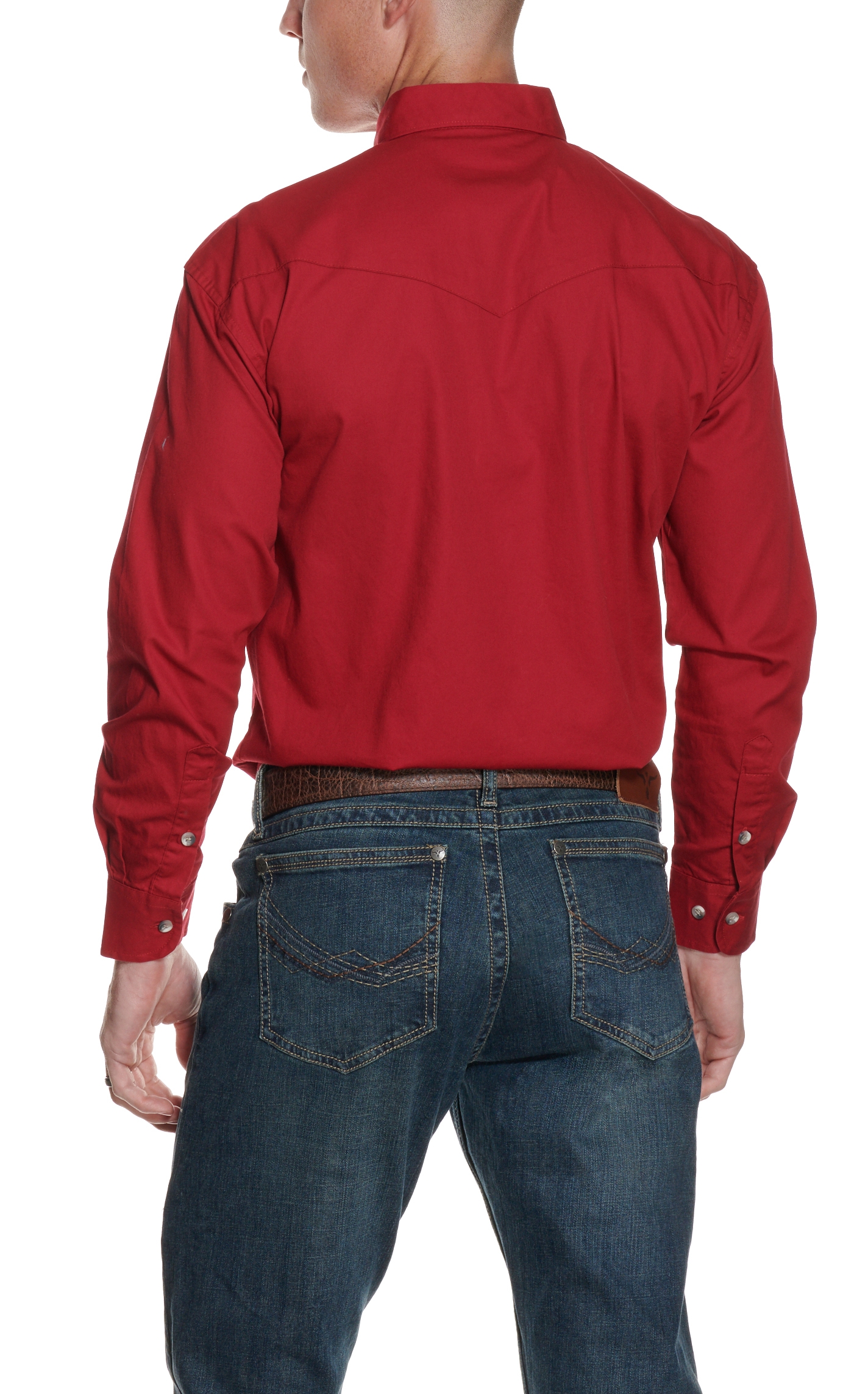 Wrangler Men's Red Painted Desert Long Sleeve Western Shirt - Big & Tall - Image 1