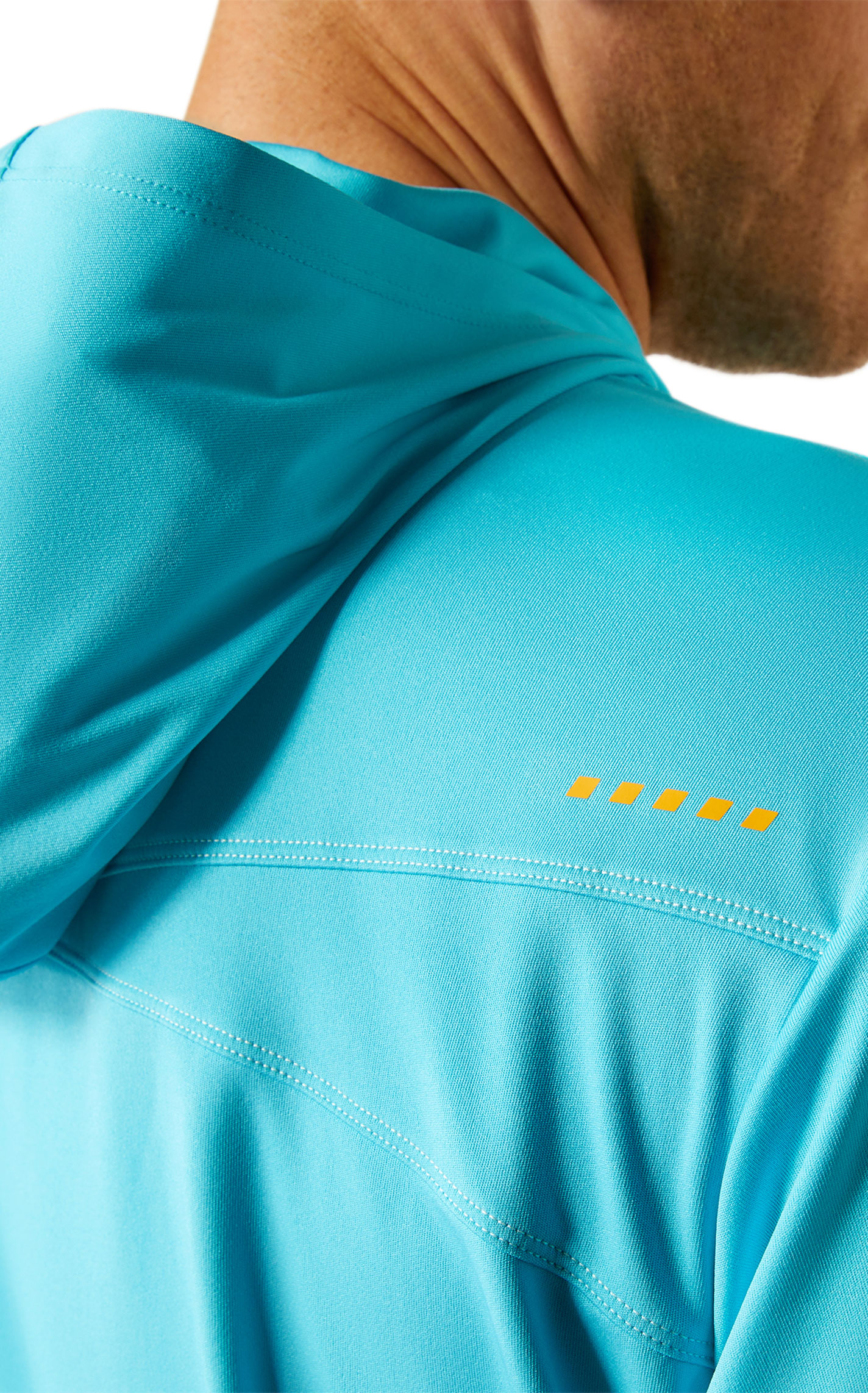 Ariat Rebar Men's Sunblocker Turquoise Logo Graphic Work Hoodie - Image 1