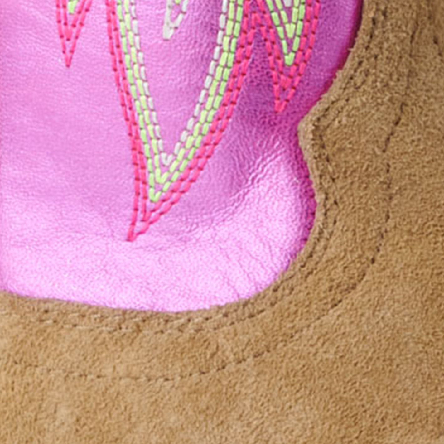 Ariat Women's Frontier Calamity Jane Metallic Pink and Dijon Roughout TekStep Square Toe Cowboy Boots - Image 1