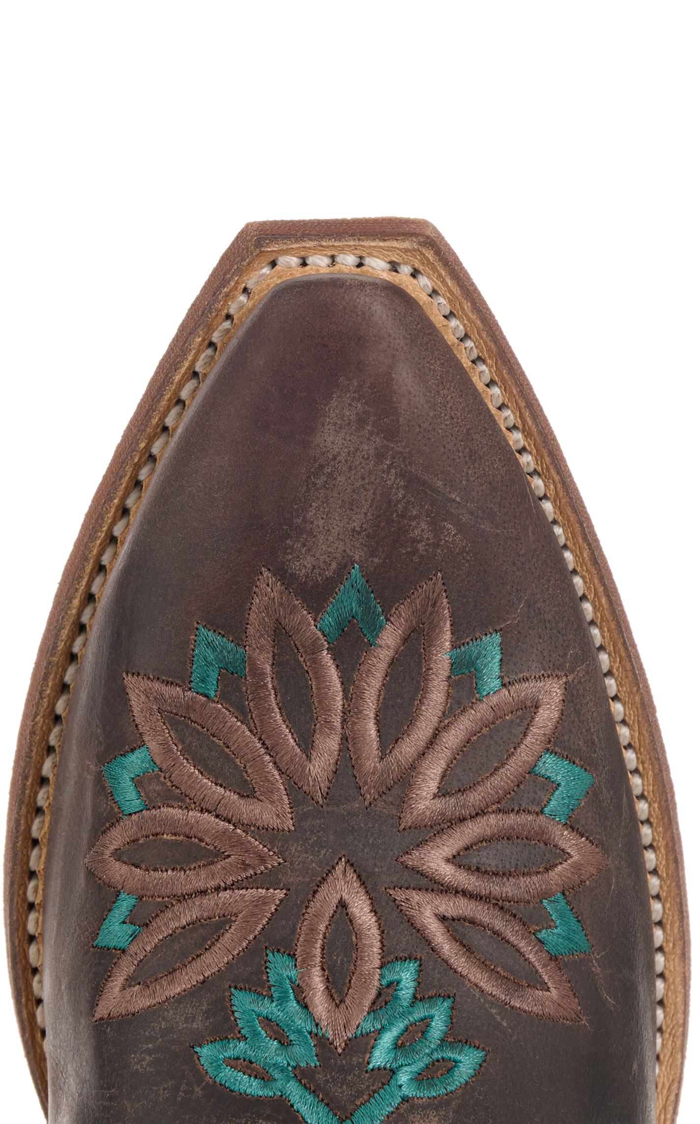 Laredo Women’s Tobacco Filly Whimsical Embroidered Snip Toe Cowboy Boots - Image 1