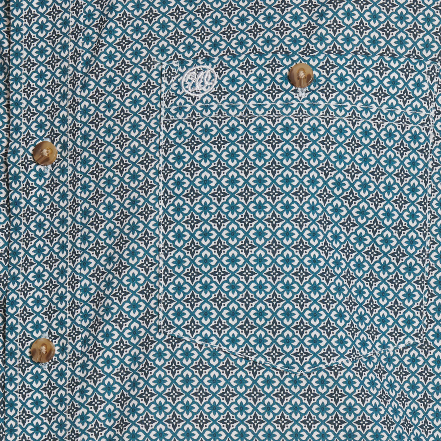 Western Classic Men's Navy Geo Print Western Shirt - Image 3