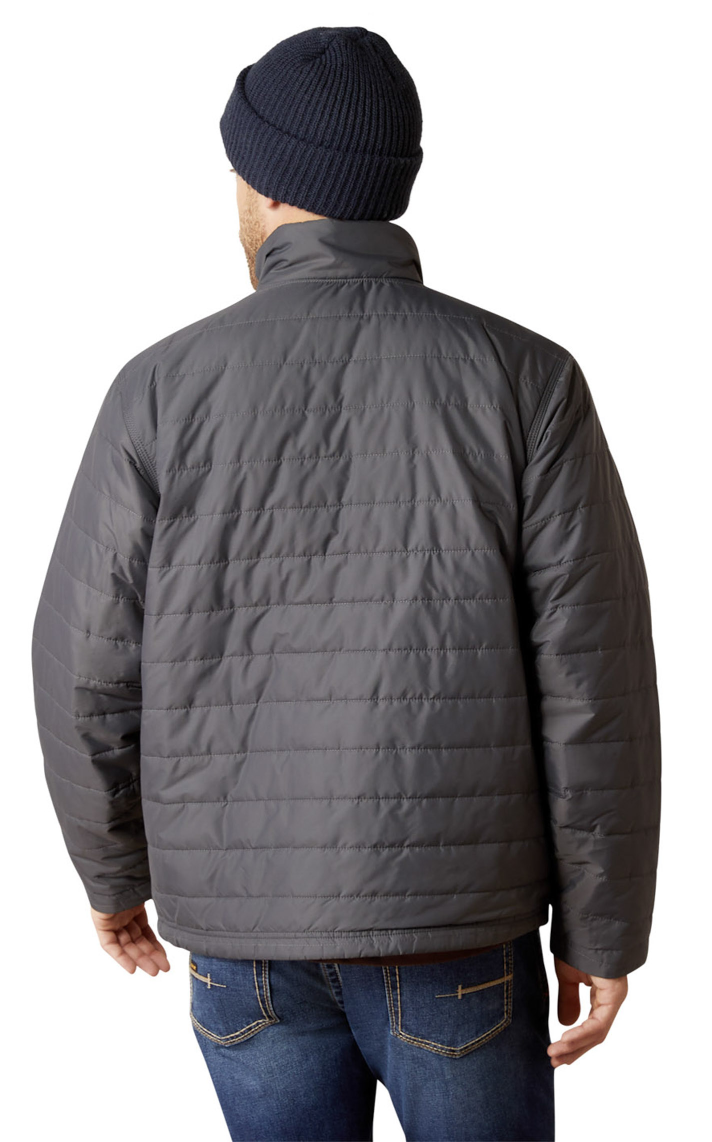 Ariat Rebar Men's Cement Gray Ripstop Lightweight Insulated Jacket - Image 1