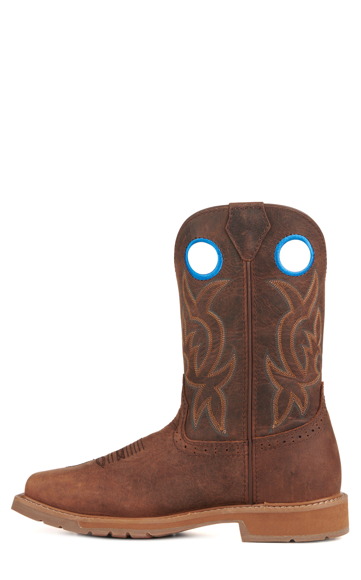 Justin Men's All Around Walnut Brown Waterproof Square Steel Toe Work Boots - Image 1