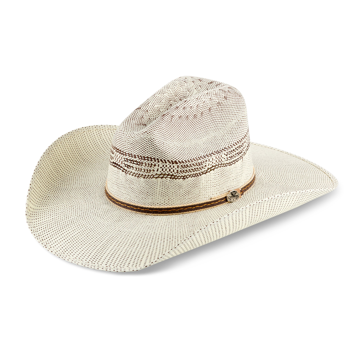 Cavender's Collection Bangora Two-Toned Cattleman Crown Duke Straw Cowboy Hat - Image 1