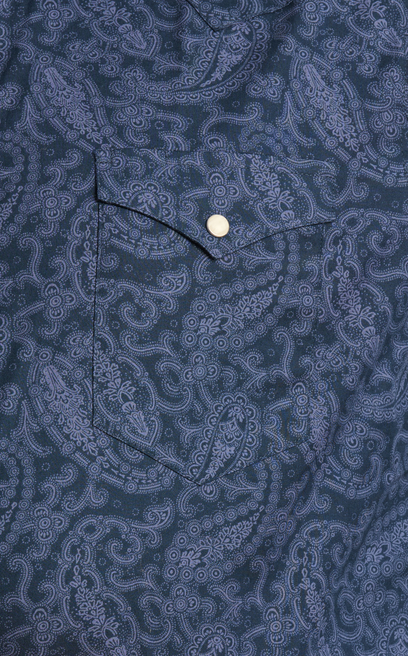 Panhandle Men's Navy & Cornflower Paisley Western Shirt - Image 2