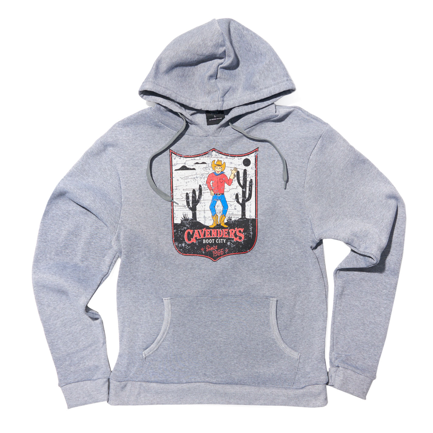 Cavender's Gray Cowboy Logo Graphic Hoodie - Image 1