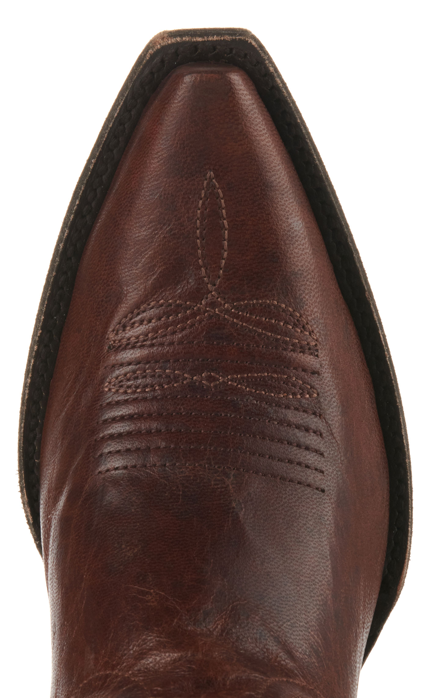 Cavender’s Women’s Brass Brown Goat Leather Snip Toe Cowboy Boots - Image 1
