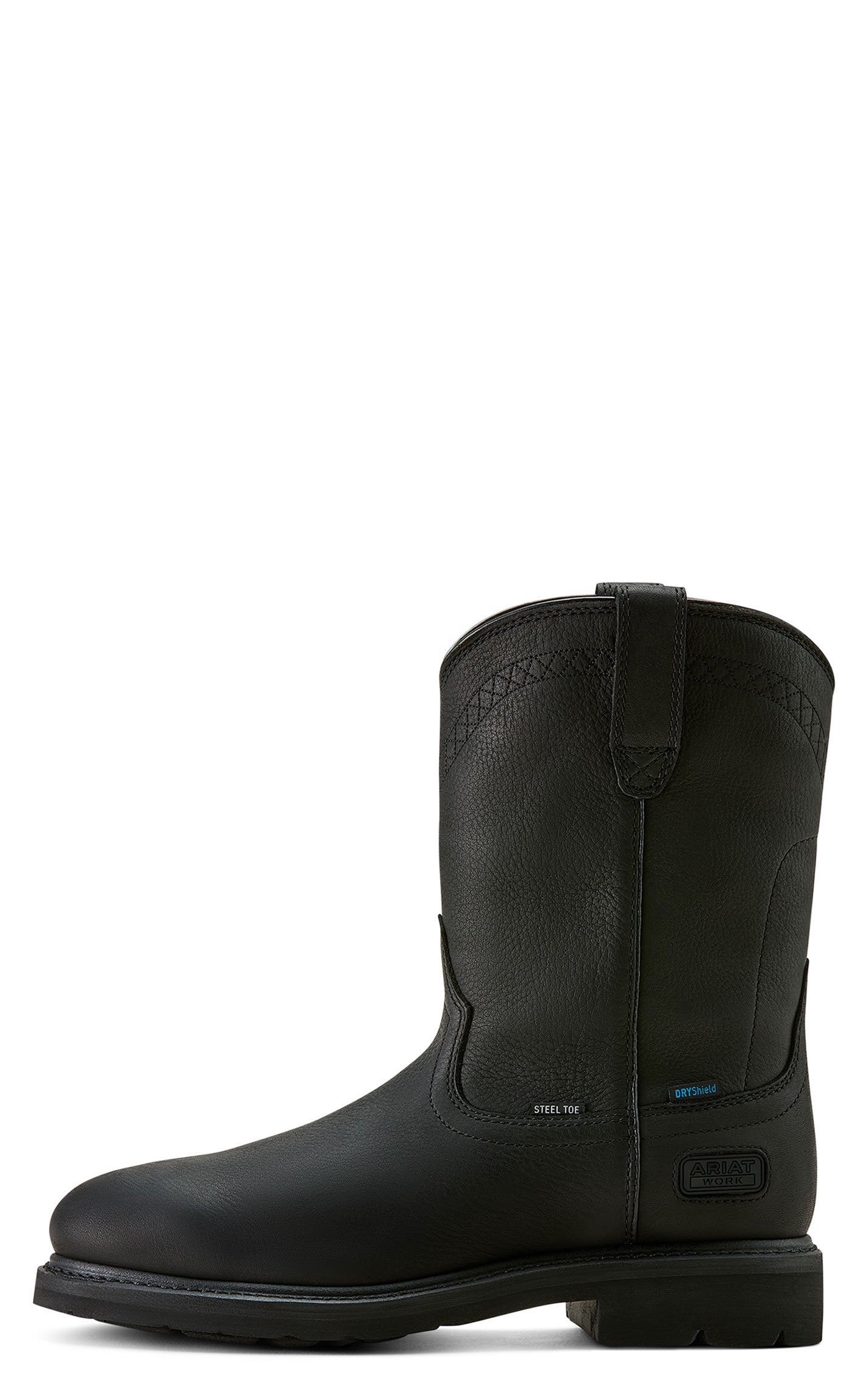 Ariat Men's Black Sierra H2O Round Steel Toe Work Boots - Image 1
