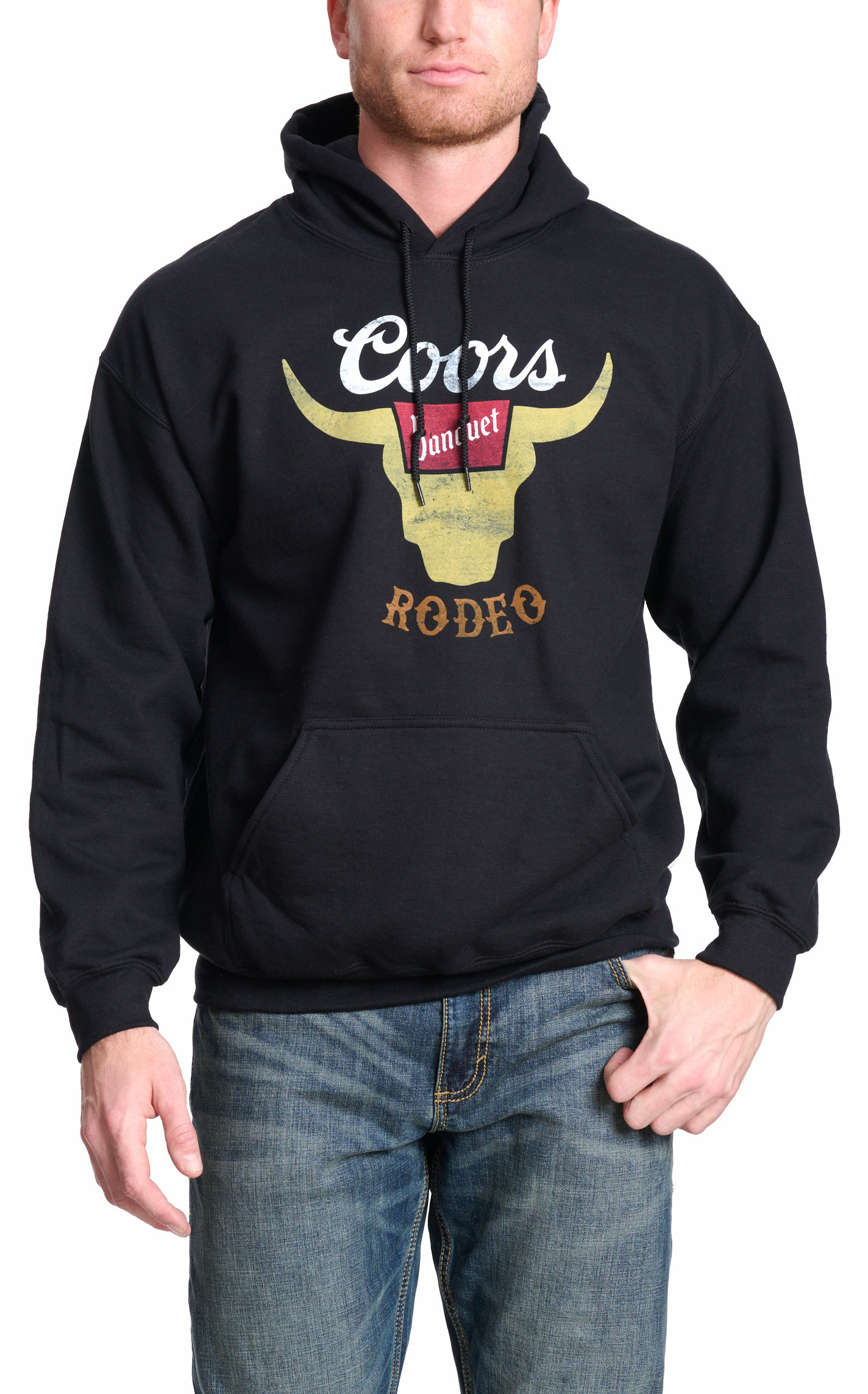 Brew City Men's Black Coors Rodeo Hoodie - Image 1