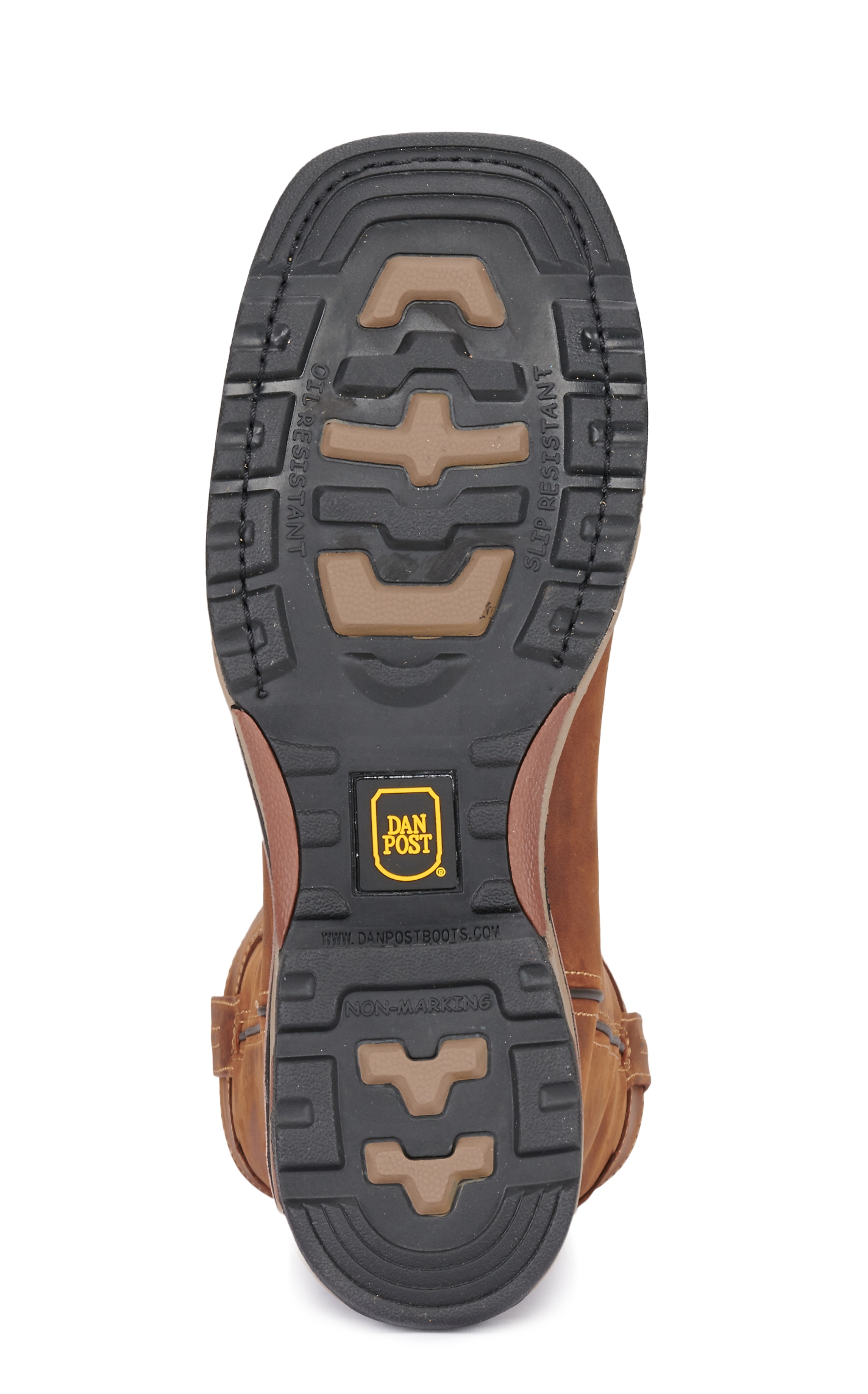 MEN 11IN  SAD TAN CH W/COL ST WP WD SQ TOE - Image 1