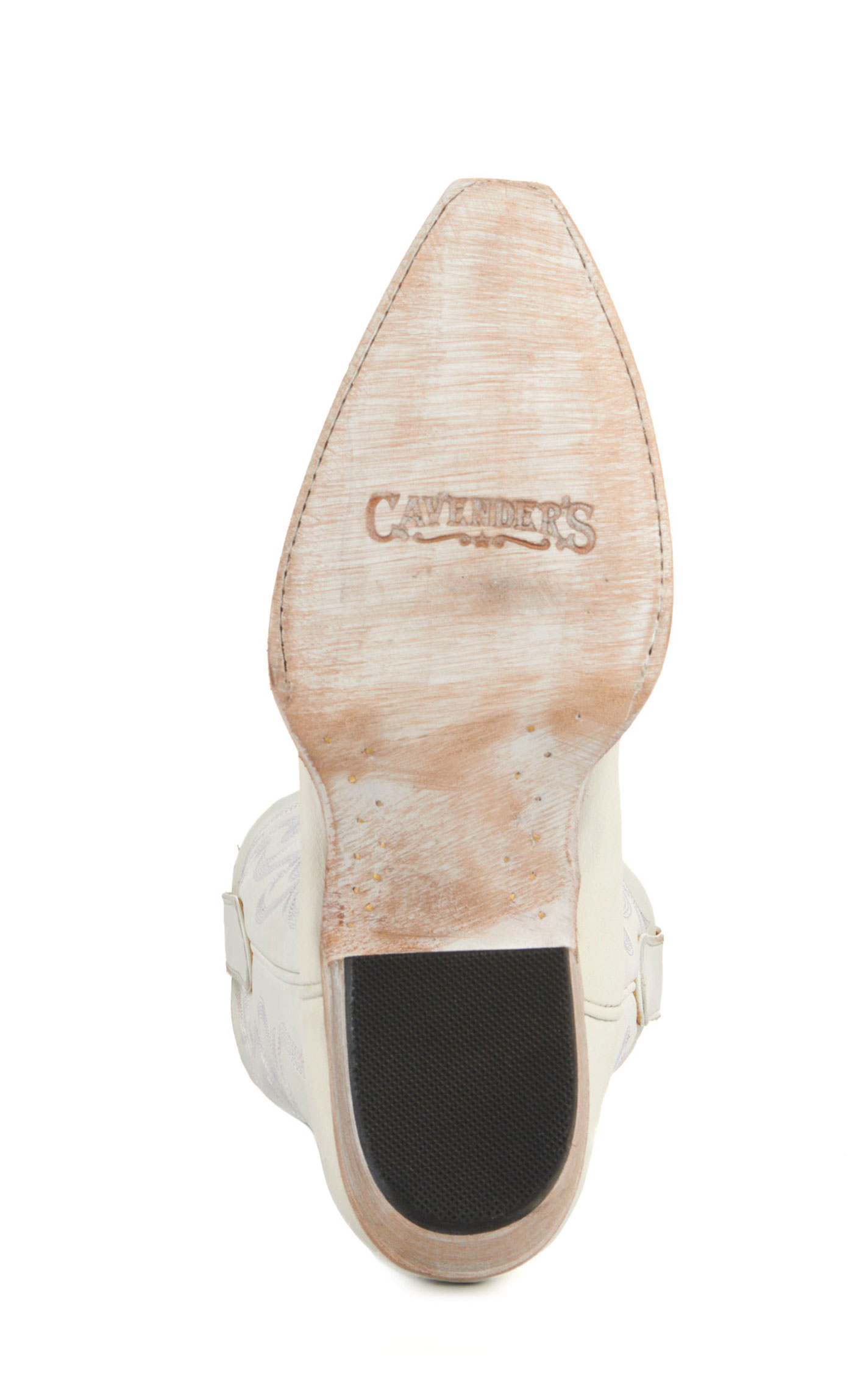 Cavender’s Women’s Leather White with Tonal Embroidery Snip Toe Cowboy Boots     - Image 1