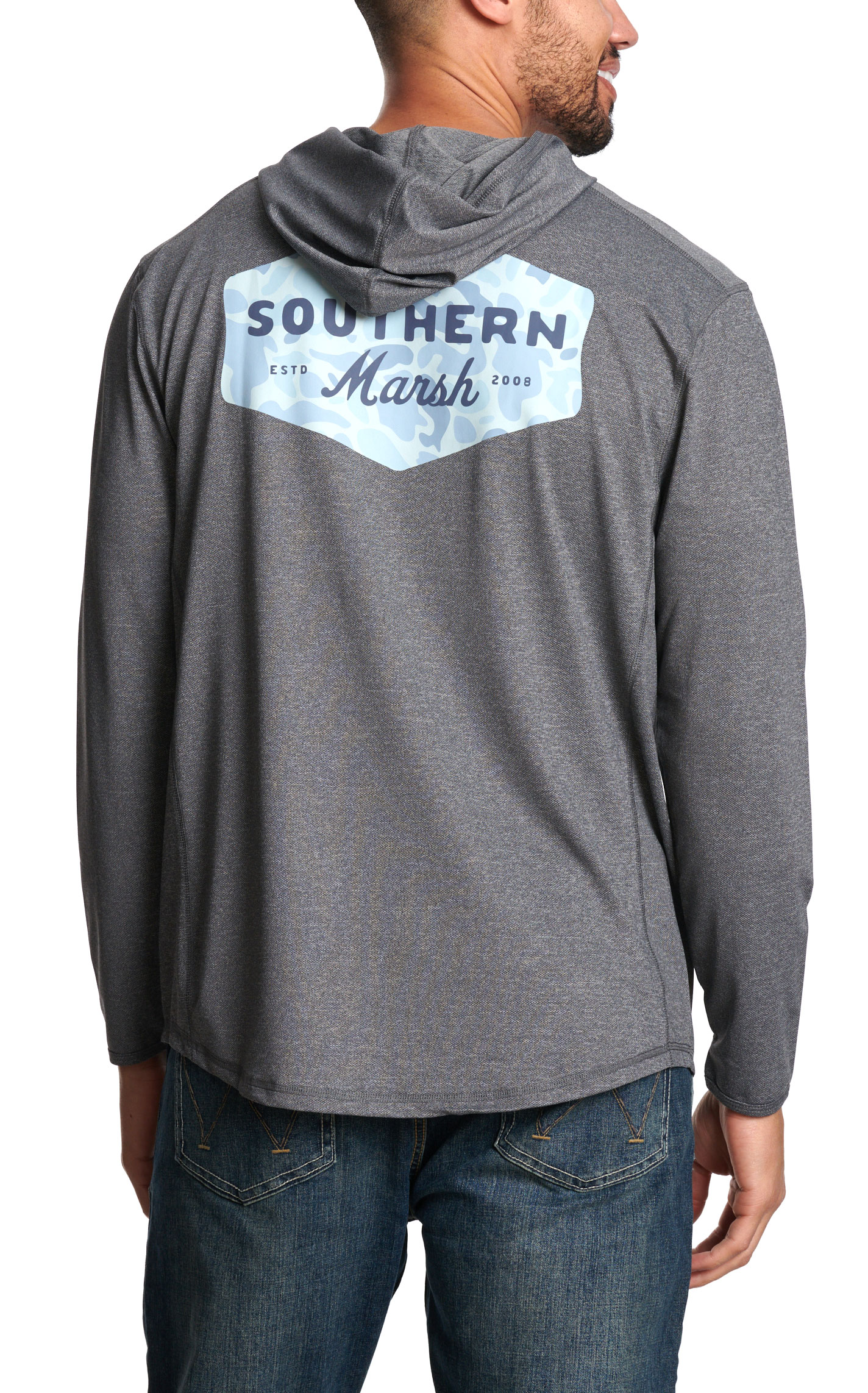 Southern Marsh Men's Gray Hoodie - Image 1