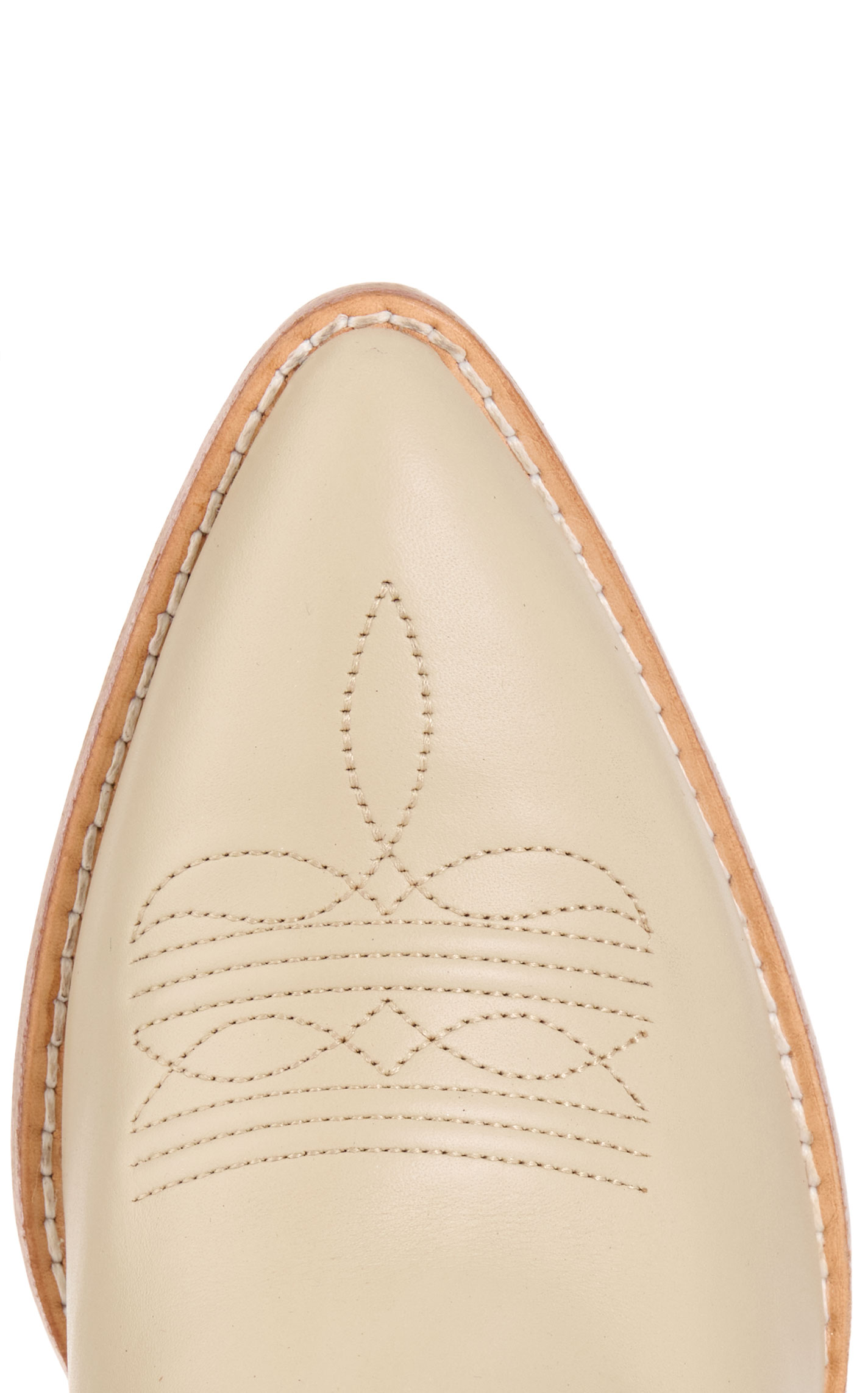 Rockin' C Women’s Ivory with Floral Inlay Almond Toe Tall Cowboy Boots - Image 1