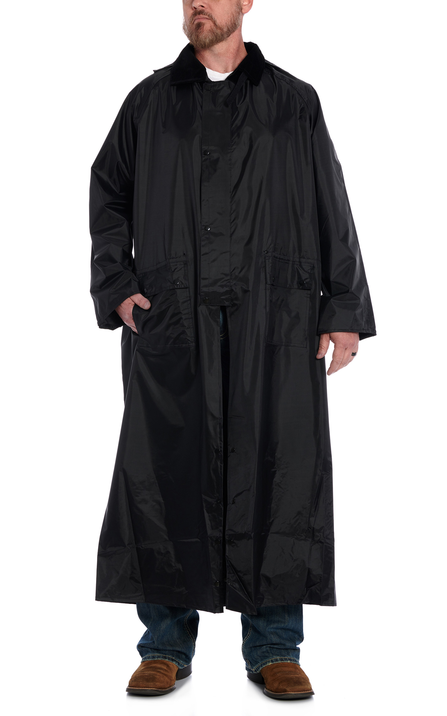 Double S M&F Western Men's Adult Black Saddle Slicker - Image 1