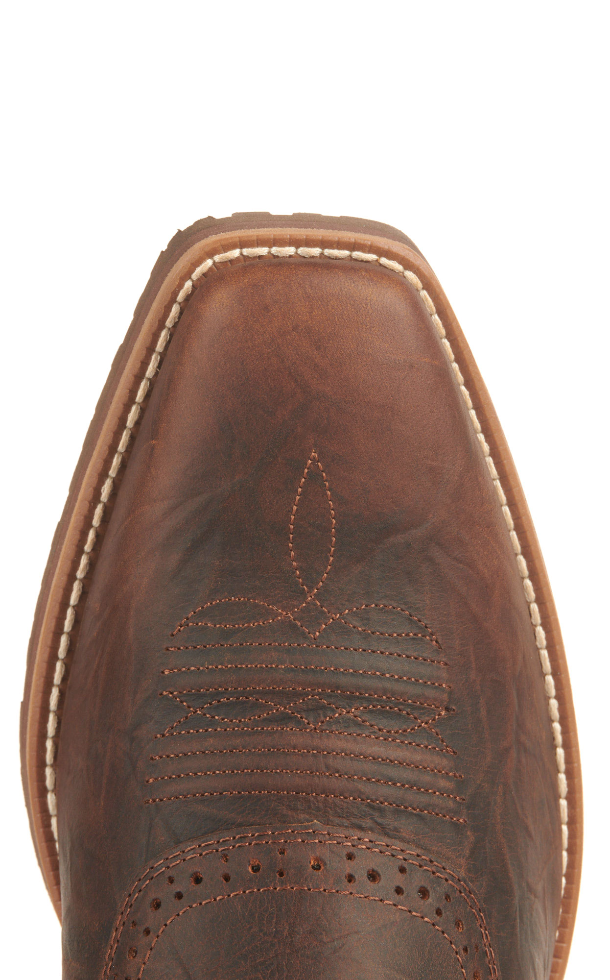 Ariat Men's Hybrid Roughstock Brown and Blue Punchy Square Toe Cowboy Boots - Image 1