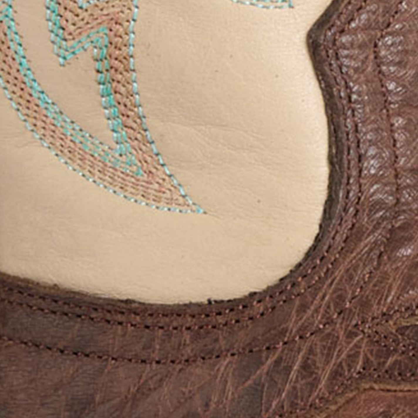 Cavender's Women's Tobacco & Bone Ostrich Wide Square Toe Cowboy Boots - Image 1