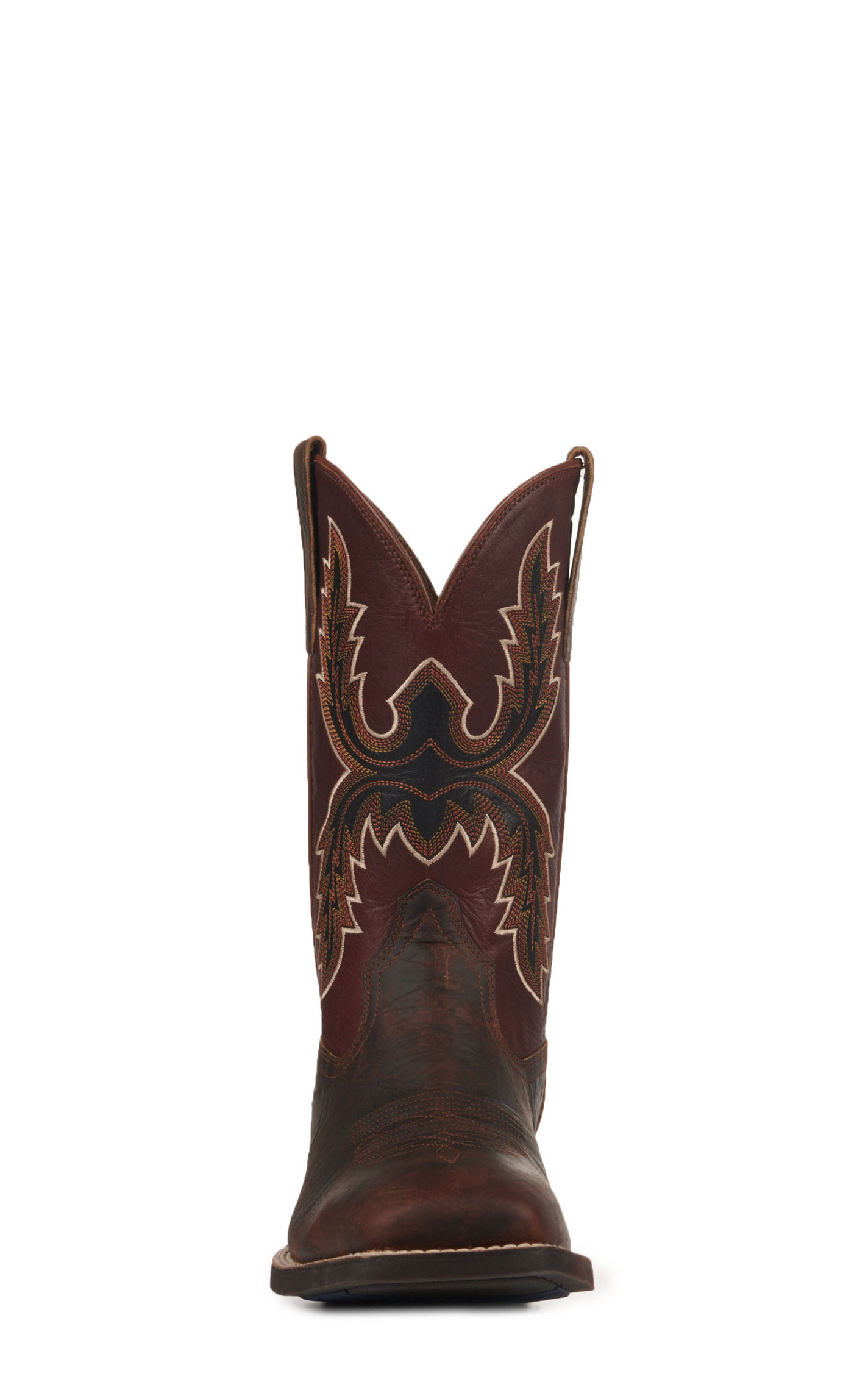 Ariat Men's Pay Window Tobacco Brown and Dark Red Shock Shield Wide Square Toe Cowboy Boots - Image 1
