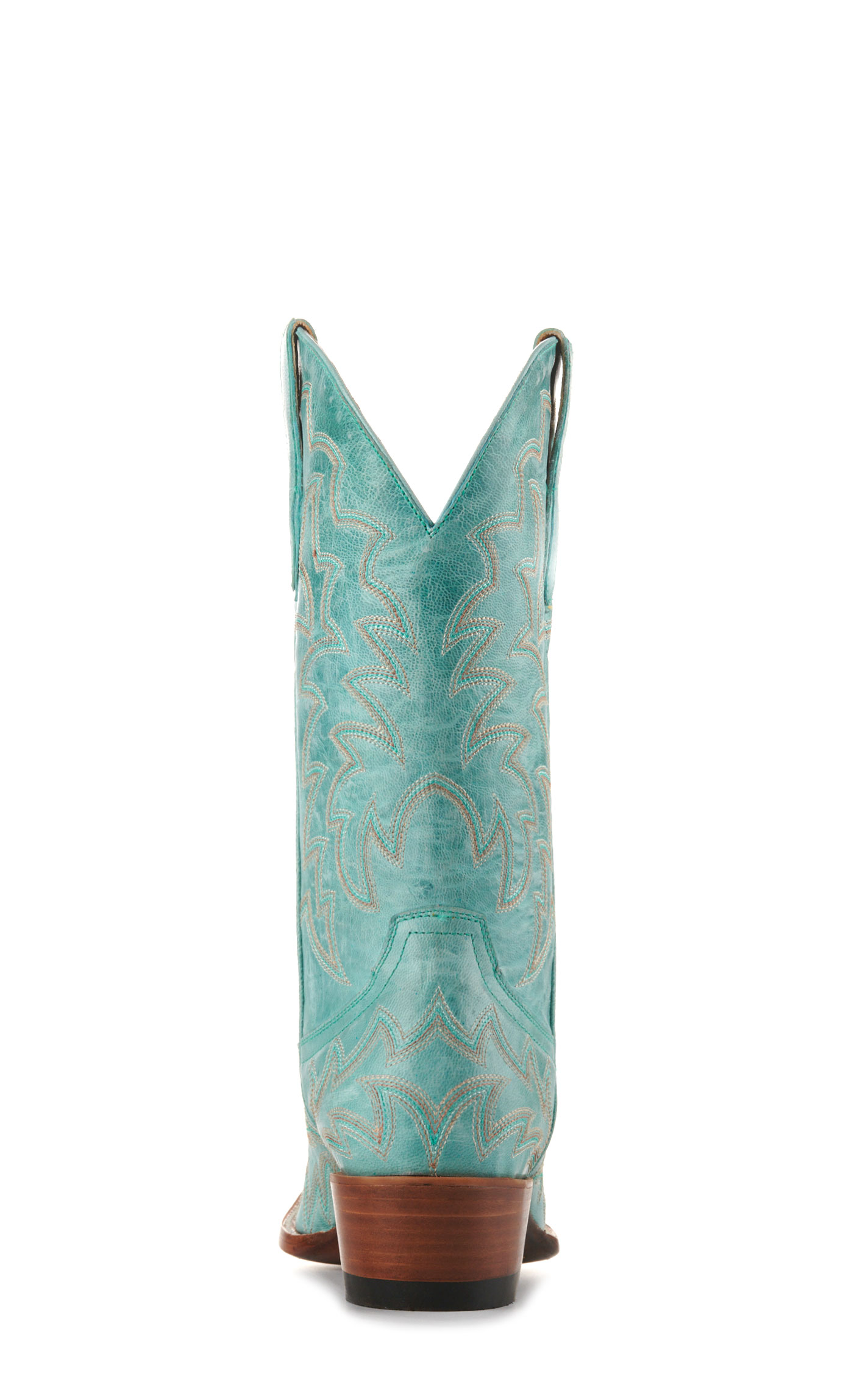 Cavender’s Women’s Turquoise Leather Snip Toe Cowboy Boots - Cavender’s  - Image 1