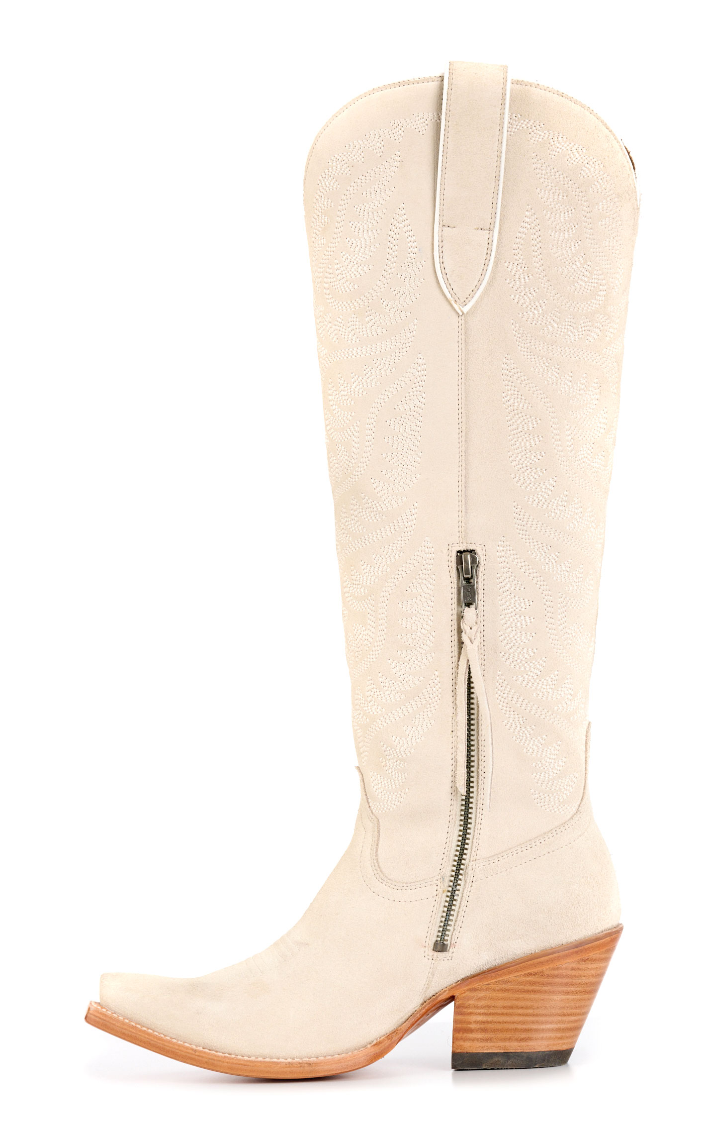 Ariat Women’s Laramie Oyster Suede StretchFit Tall Snip Toe Cowboy Boots - Image 1