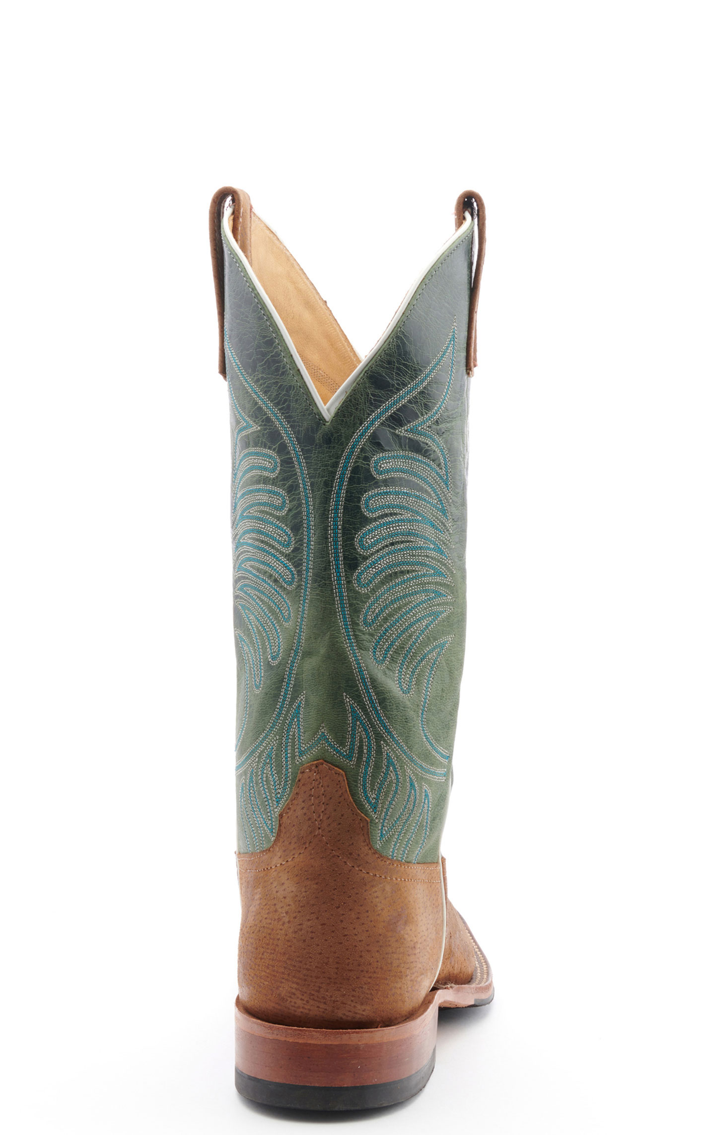 Anderson Bean Men's Havana Boar Rust and Moss Maddog Wide Square Toe Cowboy Boot - Image 1