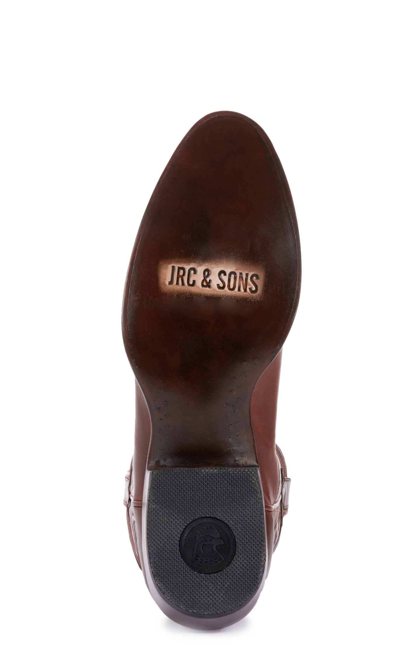 JRC & Sons Men's Colton Ranch Hand Leather Round Toe Cowboy Boot in Tan - Image 1