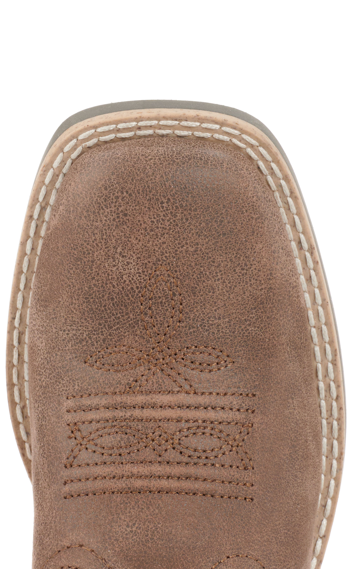 Smoky Mountain Youth Rustic Rider Dark Brown and Turquoise Wide Square Toe Cowboy Boots - Image 1