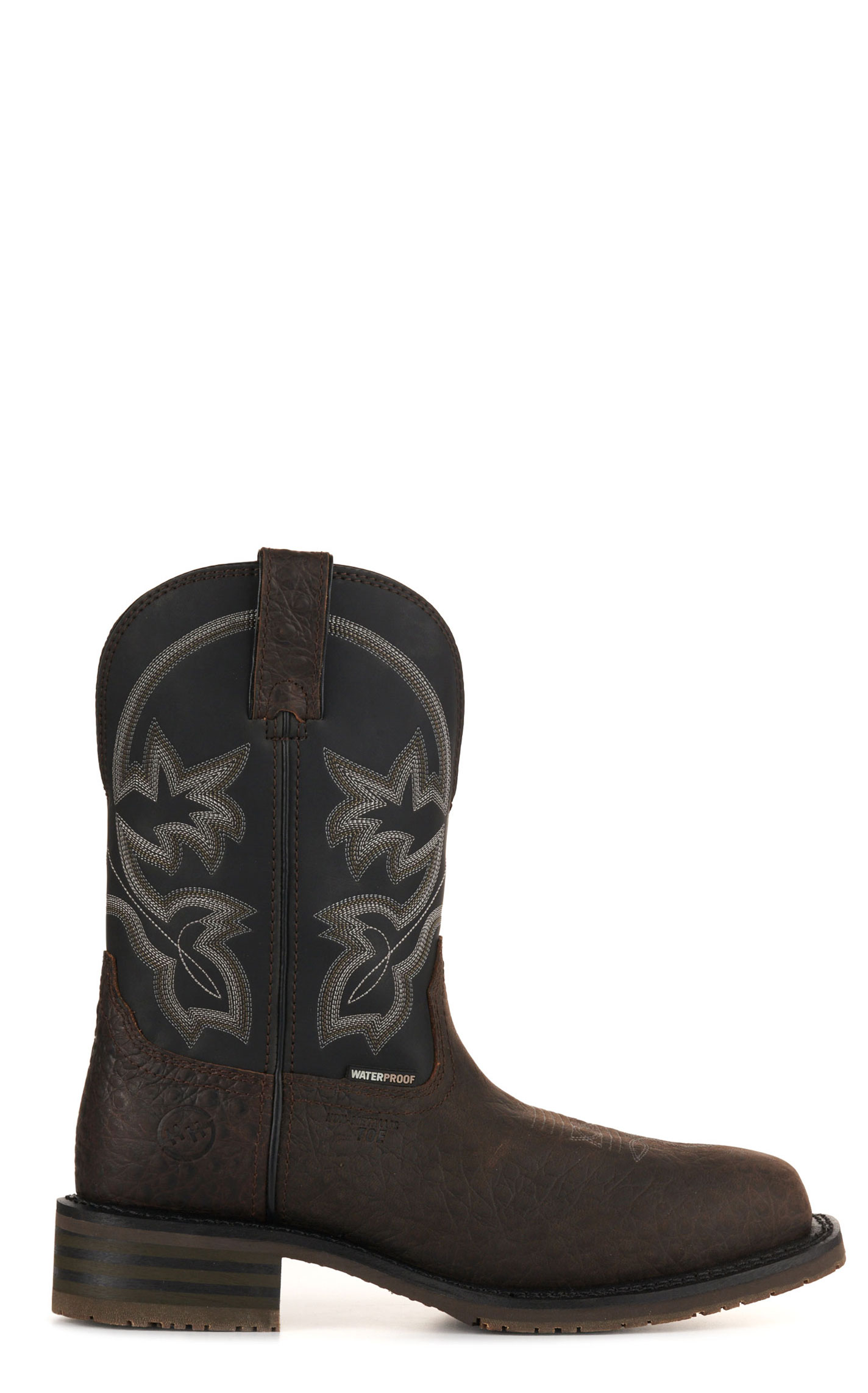 Double H Men's ICE Dark Brown and Black Waterproof Wide Composite Toe Work Boot - Image 1