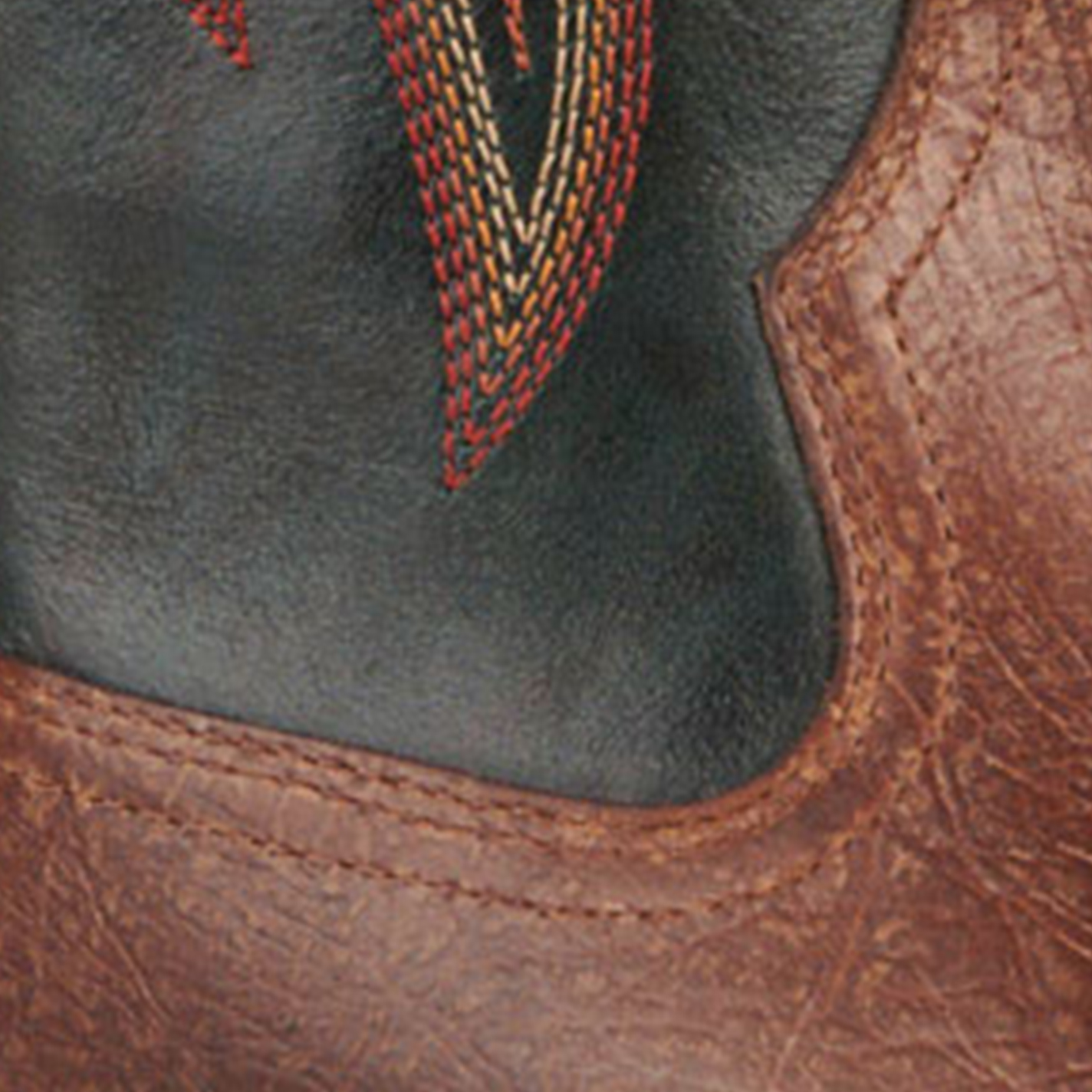 Ariat Men's Granger Ultra Brown and Dark Green Bantamweight Wide Square Toe Cowboy Boots - Image 1
