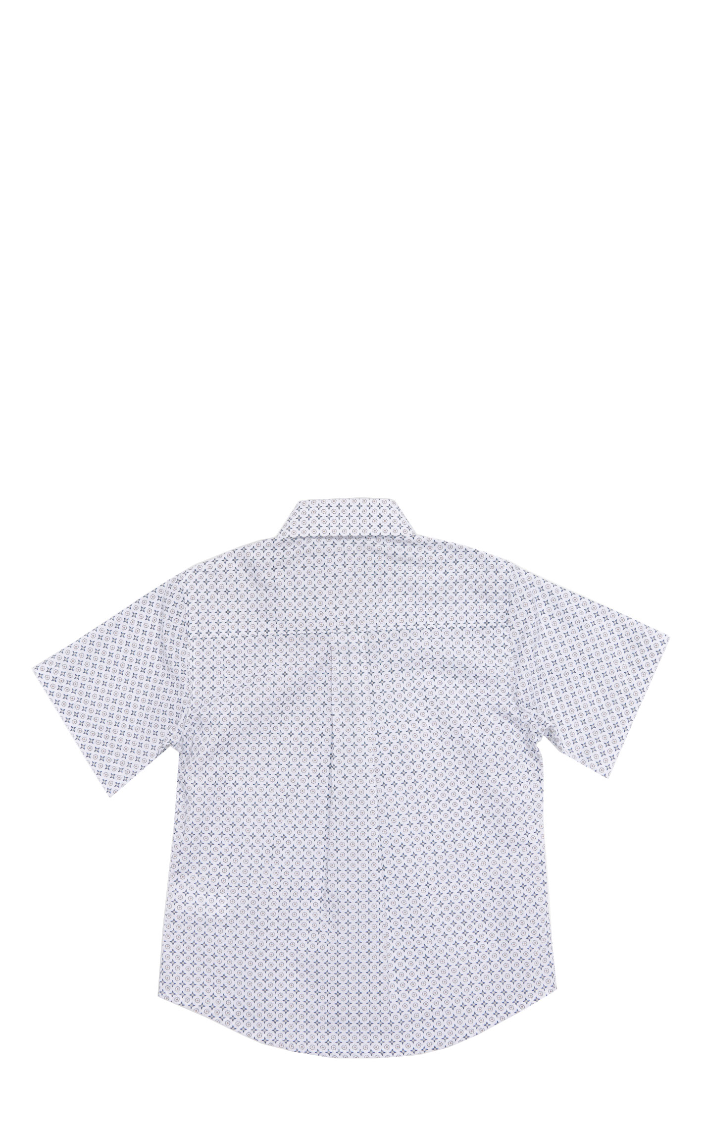 Wrangler Classic Boy's Blue Geo Print Short Sleeve Shirt - Image 1
