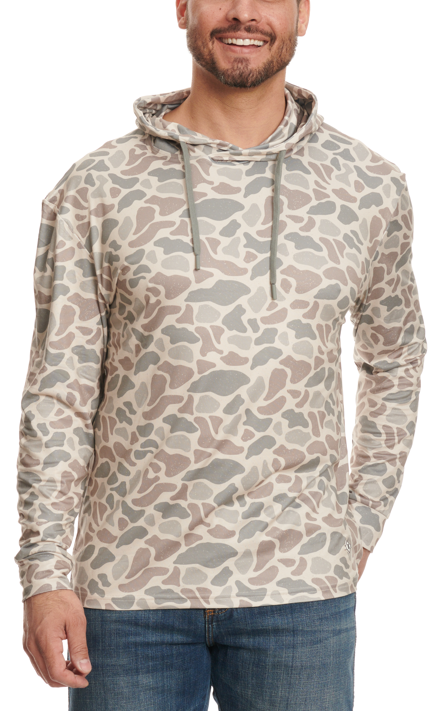 BURLEBO Men's Deer Camo Performance Hoodie - Image 1