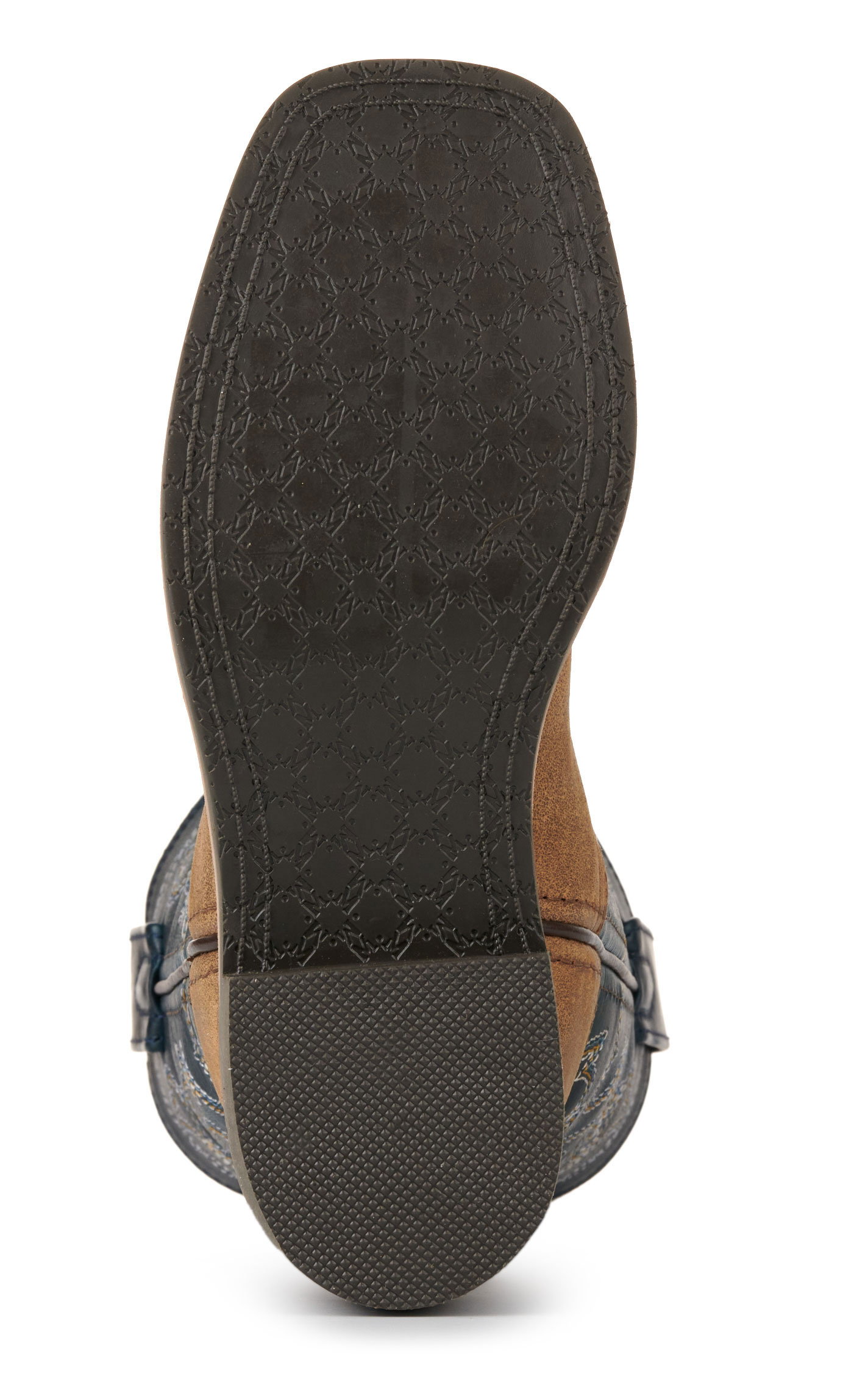 Smoky Mountain Kids' Antique Brown and Midnight Blue Wide Square Toe Cowboy Boots - Image 1