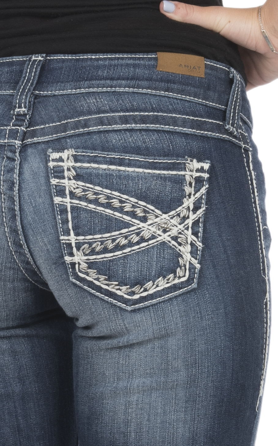 Ariat Women's Entwined Mid Rise Stretch Trouser Jeans - Image 1