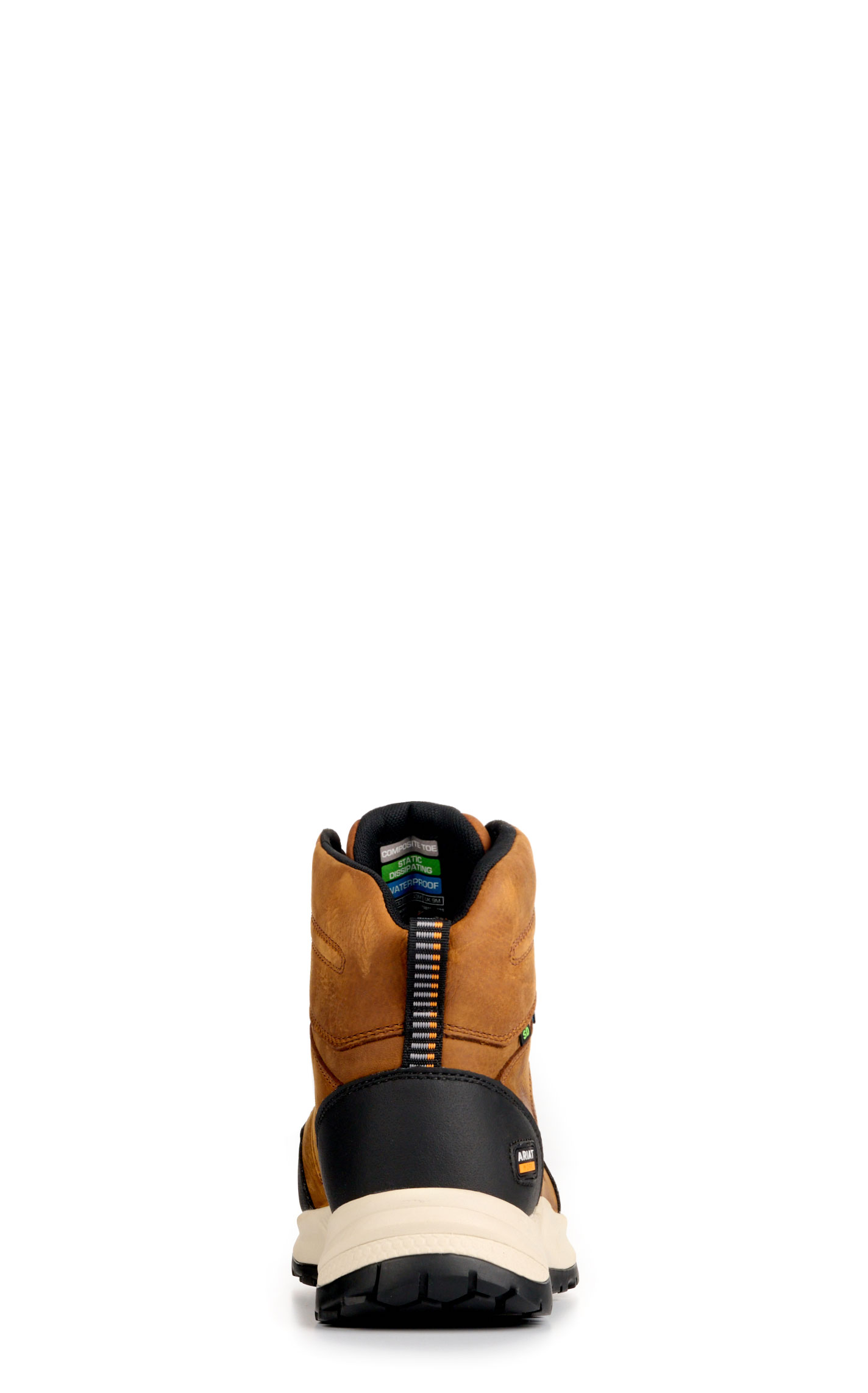 Ariat Men’s Outpace Shift Natural Brown Waterproof Round Composite Toe Work Boots - Image 1