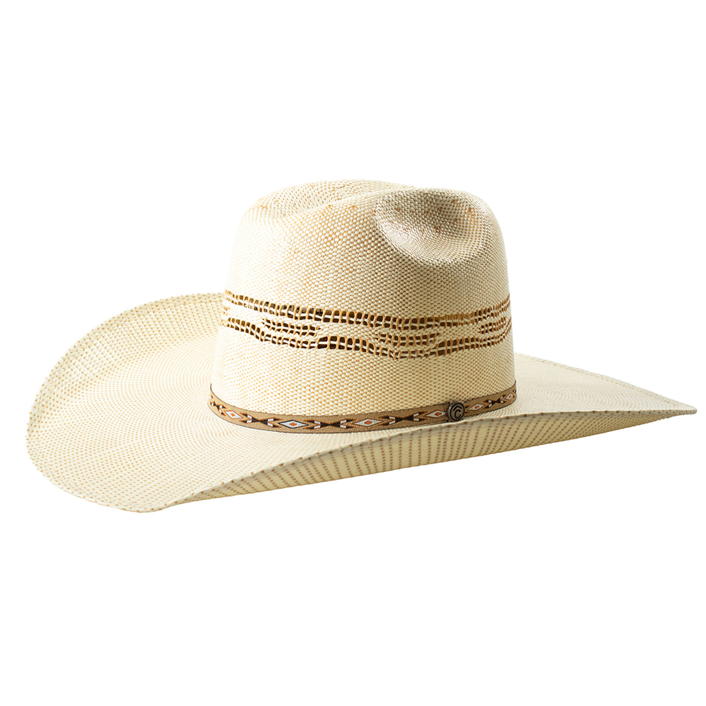 Rafter C Cowtown Tan Bangora Vented Straw Cowboy Hat - Image 1