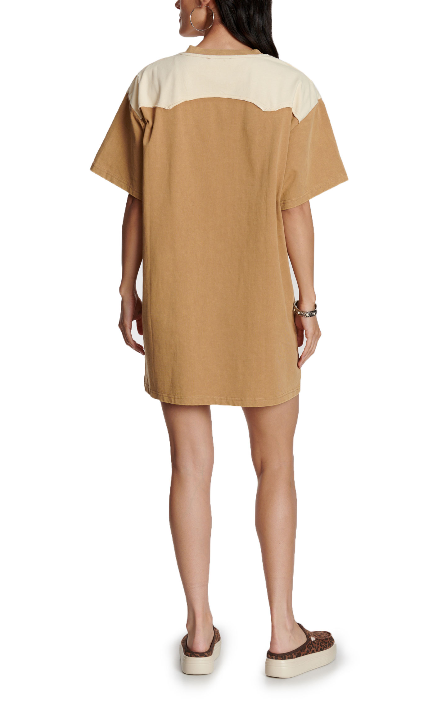 Blue B Women's Washed Taupe Graphic T-Shirt Dress - Image 2