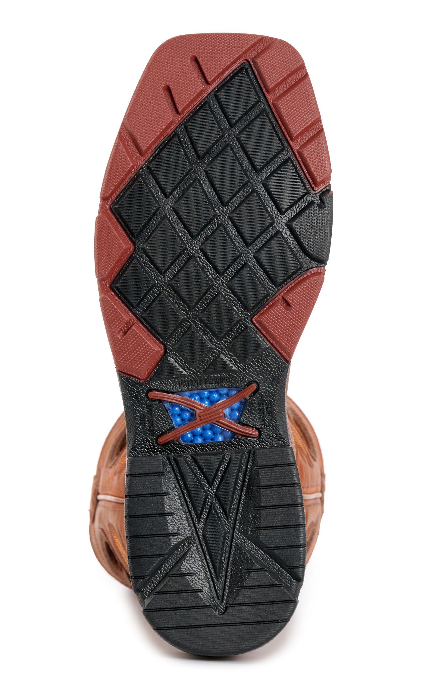 Twisted X Men’s Ginger and Rust CellStretch Wide Square Nano Composite Toe Work Boots - Image 1