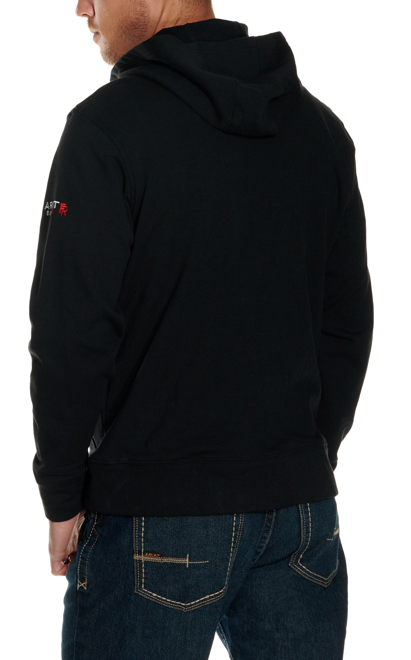 Ariat Men's HRC2 Black Long Sleeve FR Work Hoodie - Big & Tall - Image 1