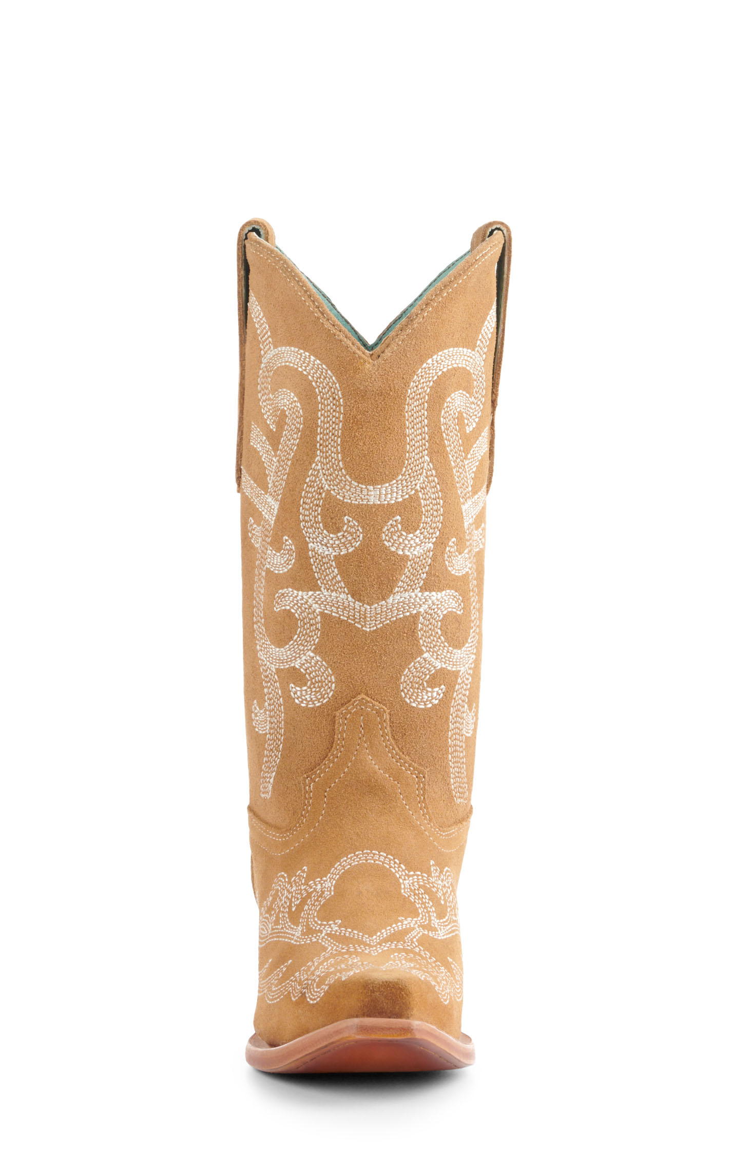 Corral Girls' Camel Suede Snip Toe Cowboy Boots - Image 1