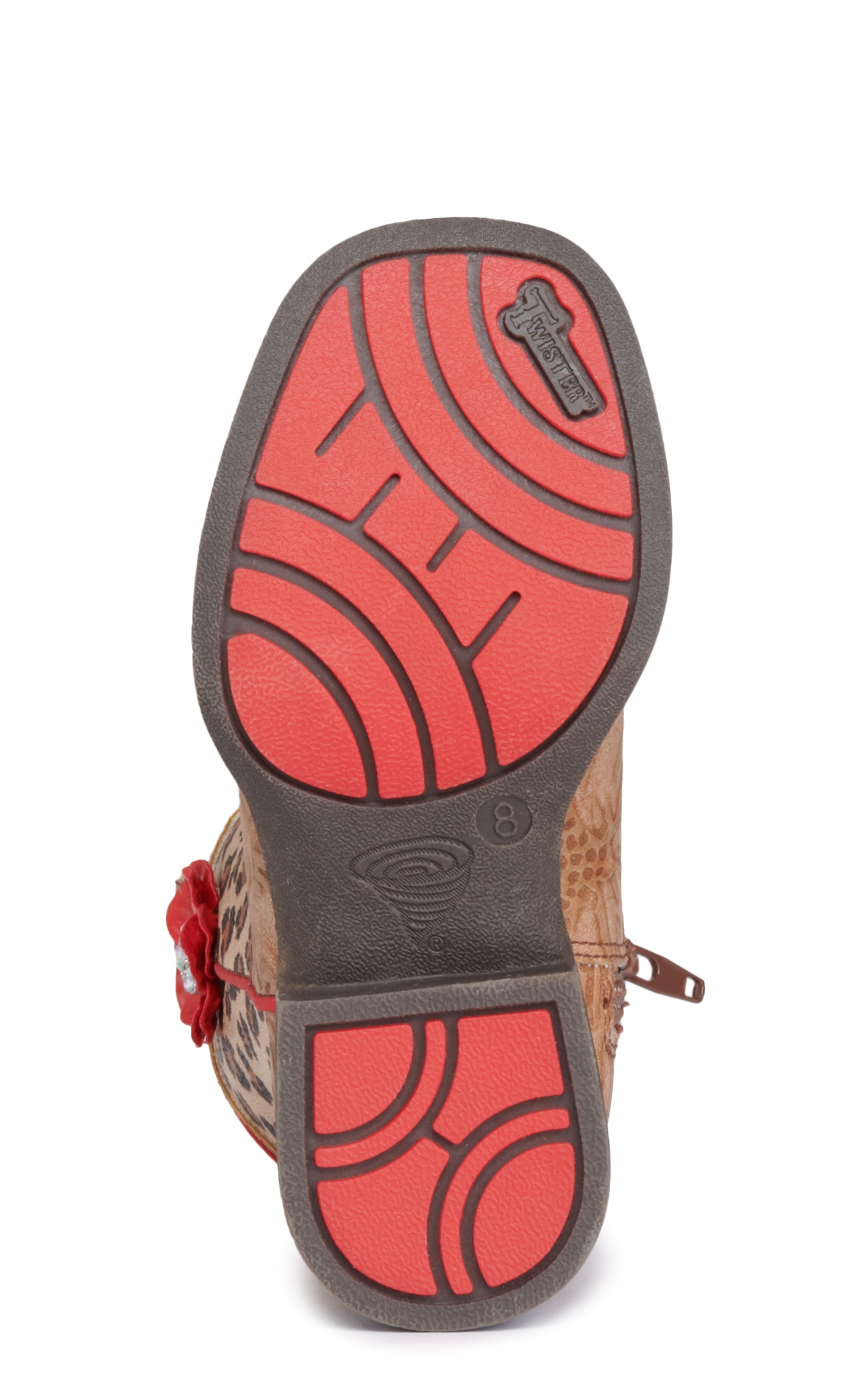Twister Toddlers' Avery Tan Floral Embossed and Leopard Print Square Toe Cowboy Boots - Image 1