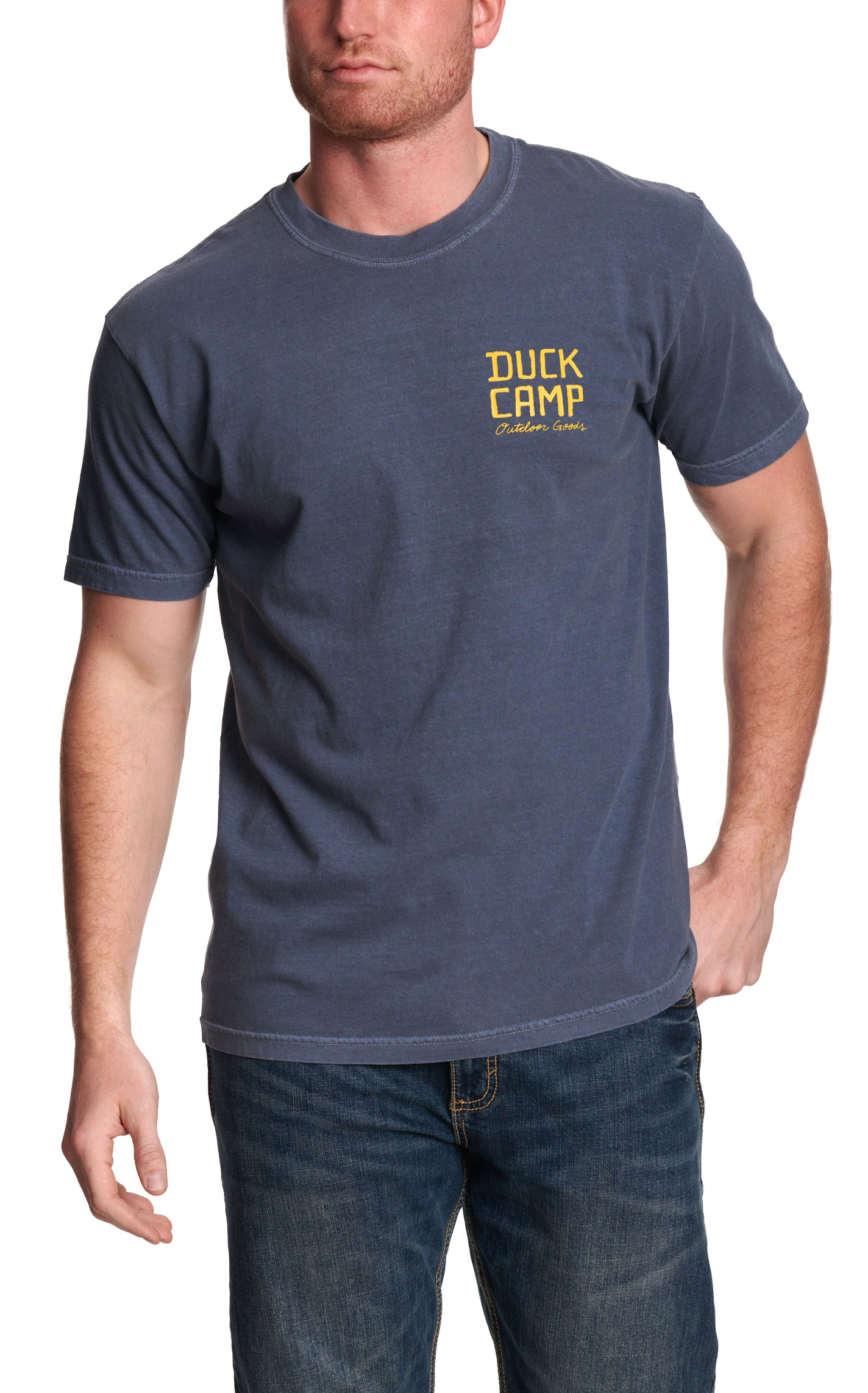 Duck Camp Men's Dark Denim Largemouth T-Shirt - Image 1