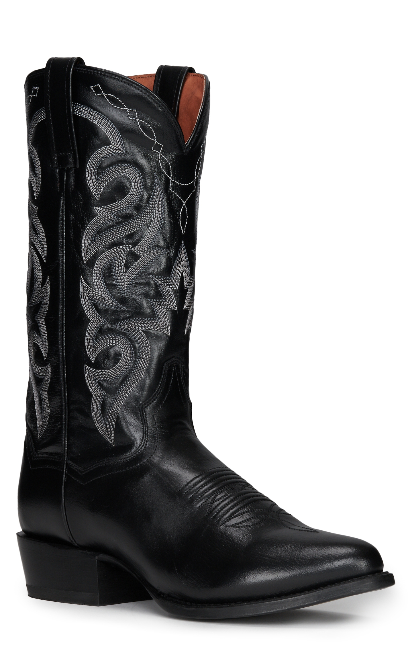 Dan Post Men's Black Marble Round Toe Cowboy Boot - Image 1