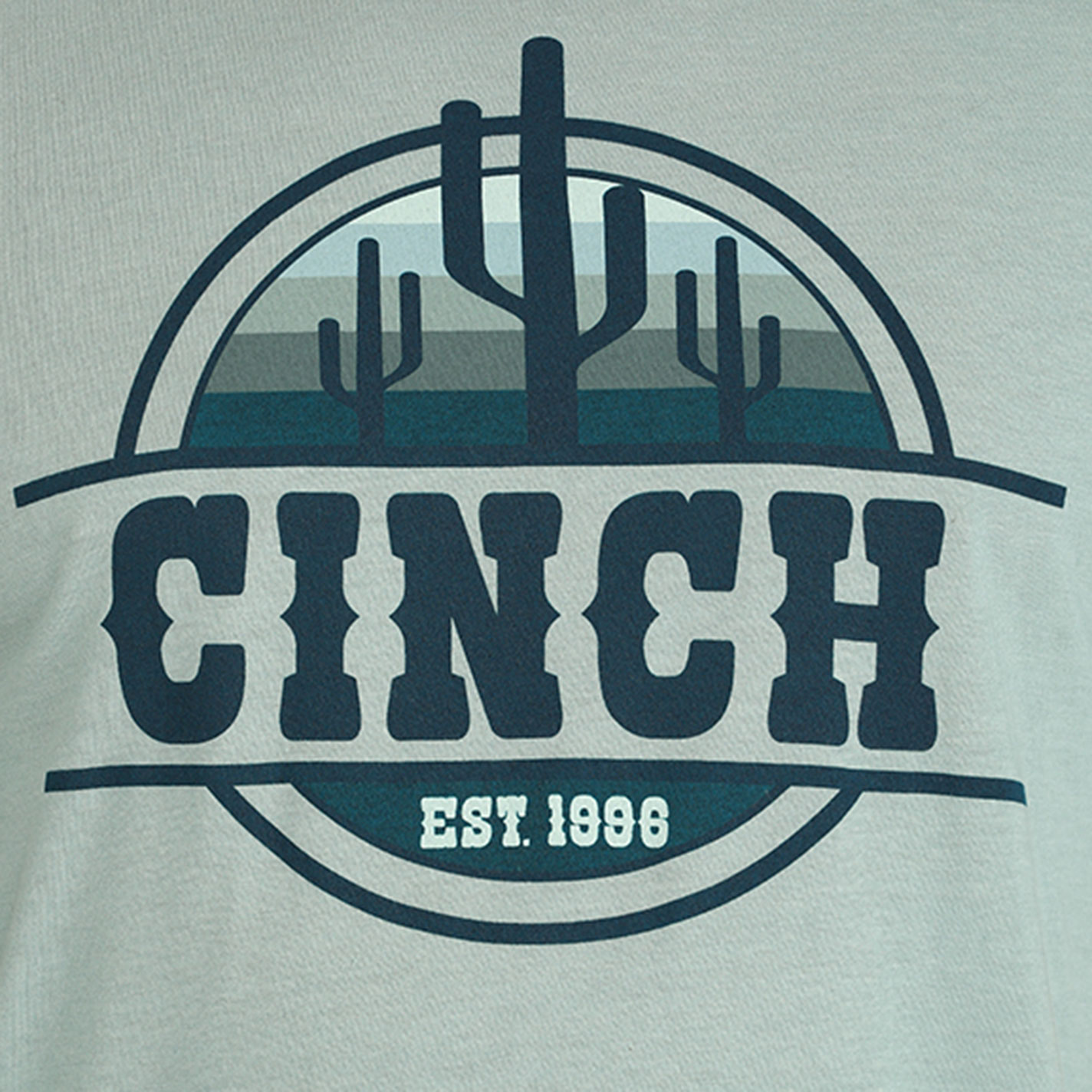 Cinch Men's Teal & Aegean Blue Cactus Logo Graphic T-Shirt - Image 1