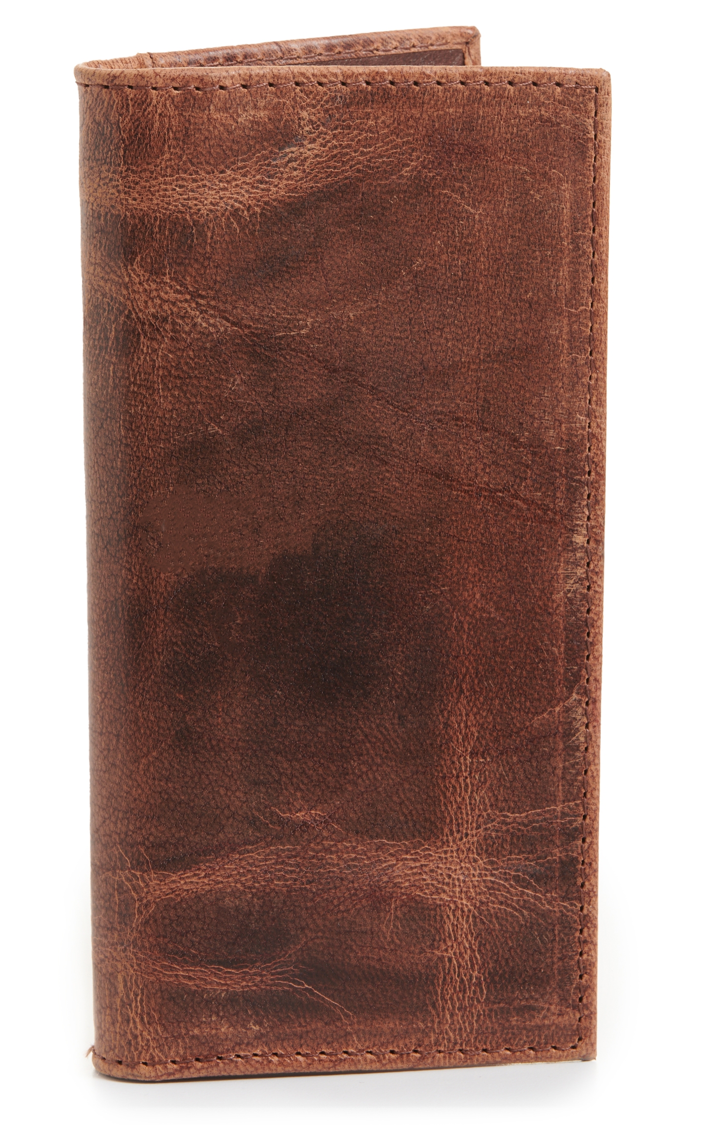JRC & Sons Men's Tan Mad Dog Goat Leather Rodeo Wallet - Image 1