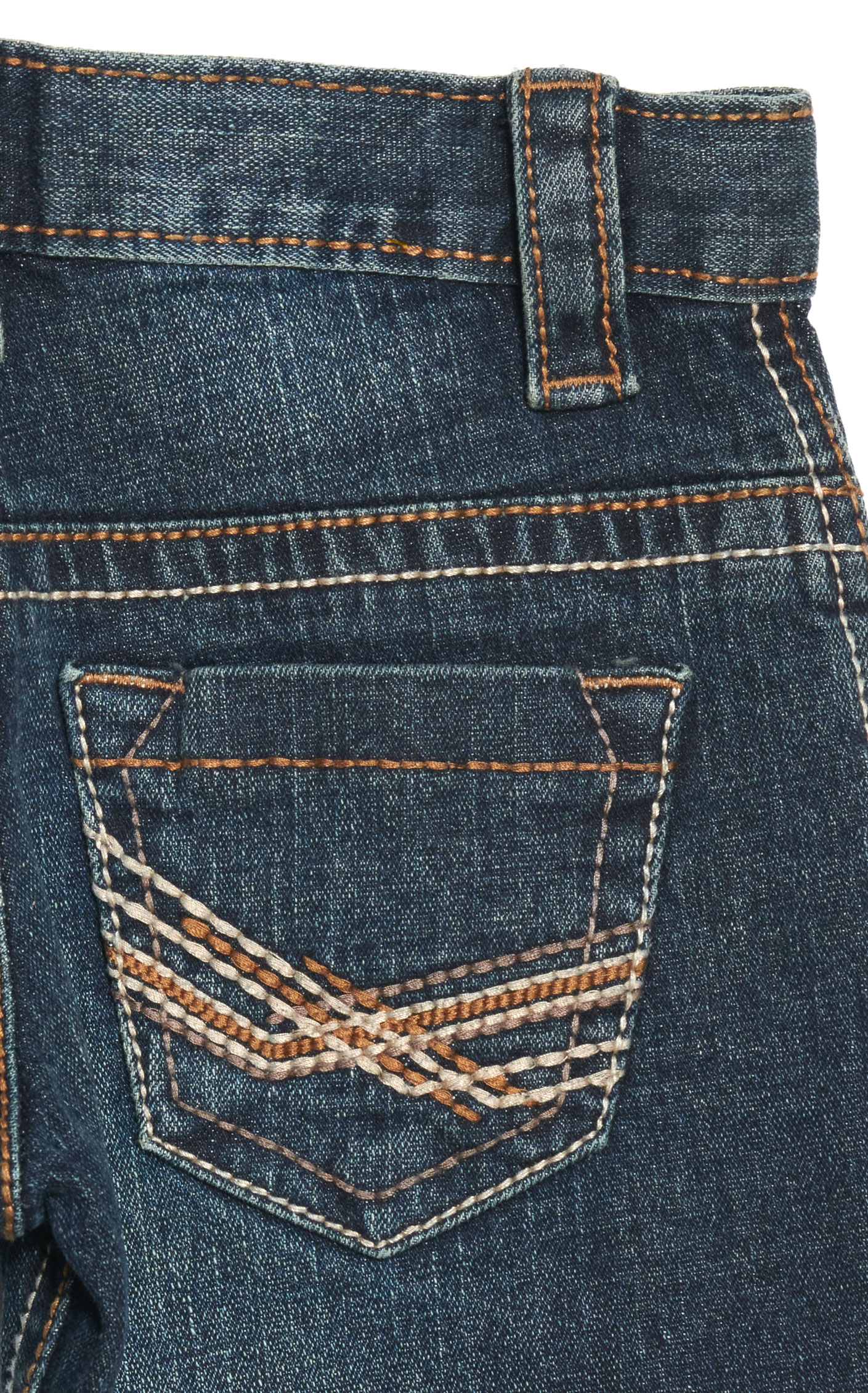 Cinch Boy's Dark Wash Mid Rise Embroidered Back Pockets Relaxed Fit Arena Flex Bootcut Jeans (4-7) - Image 1